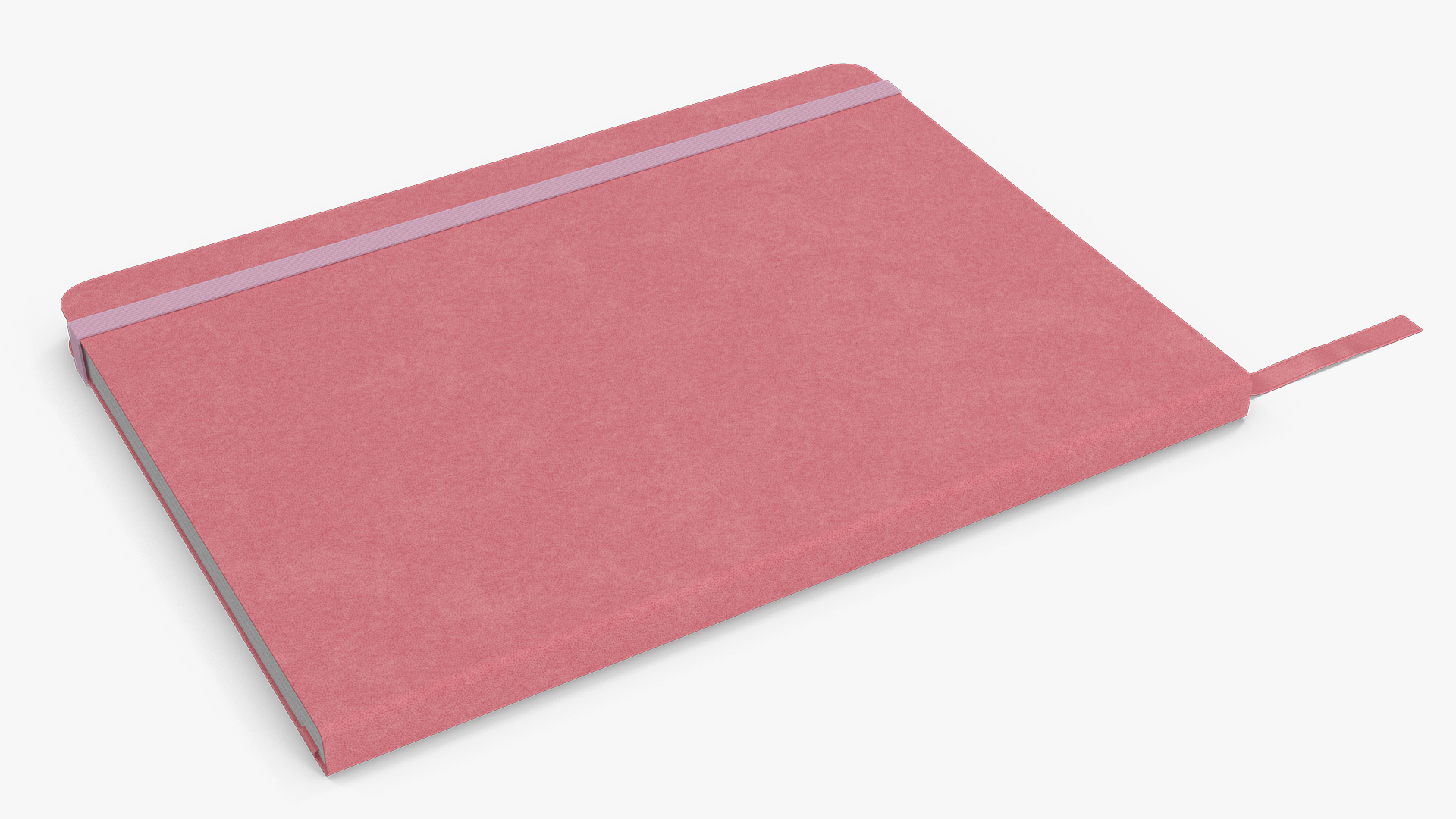 3D Stationary Notebook with Bookmark Pink model