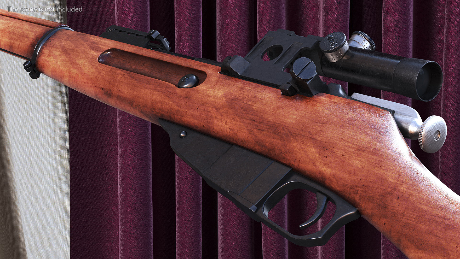 3D Mosin Nagant M1891 with Bayonet and Scope