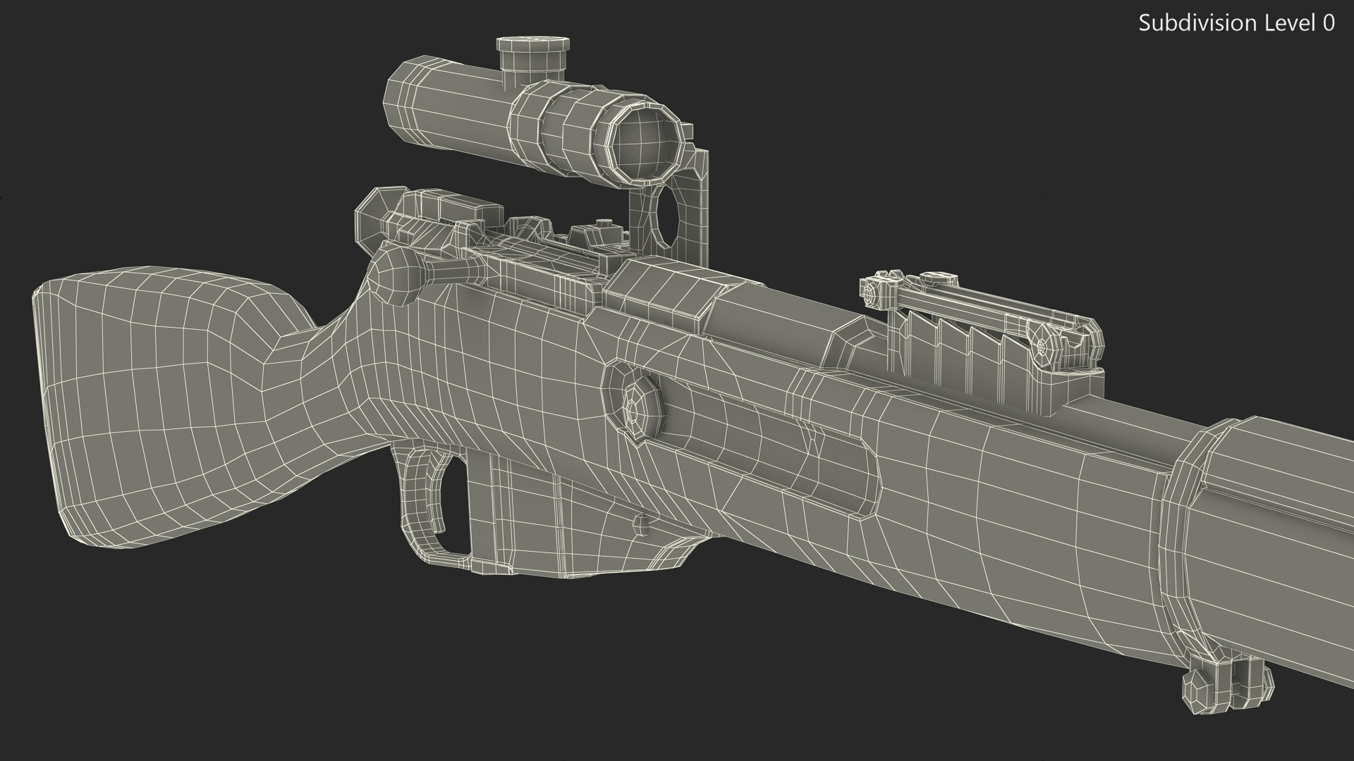 3D Mosin Nagant M1891 with Bayonet and Scope