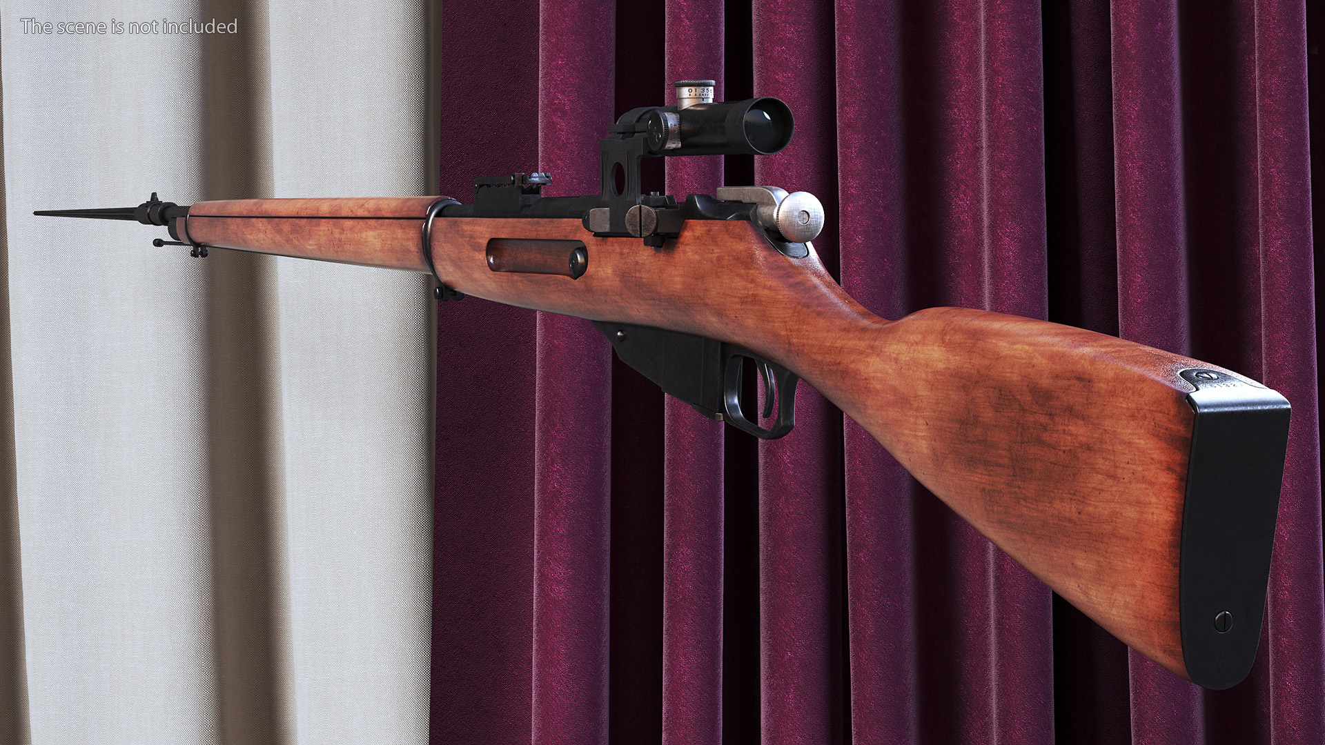 3D Mosin Nagant M1891 with Bayonet and Scope
