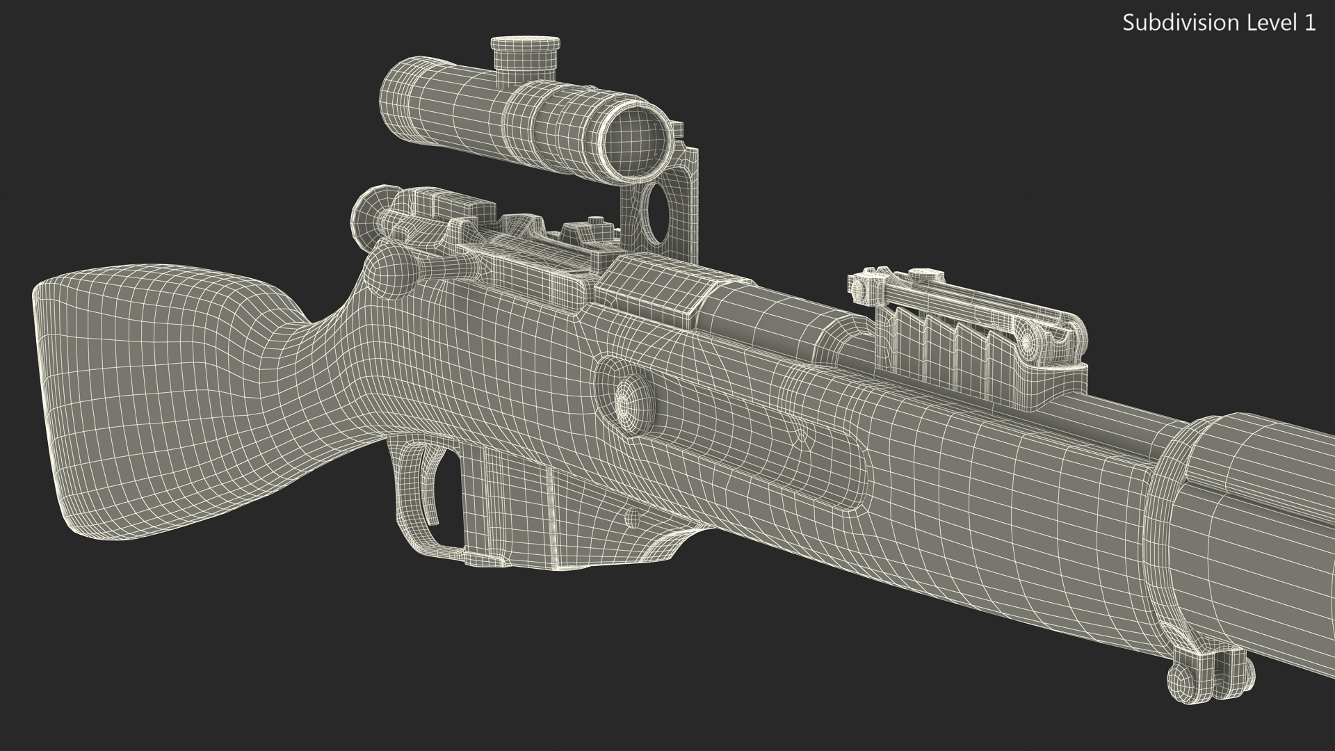 3D Mosin Nagant M1891 with Bayonet and Scope