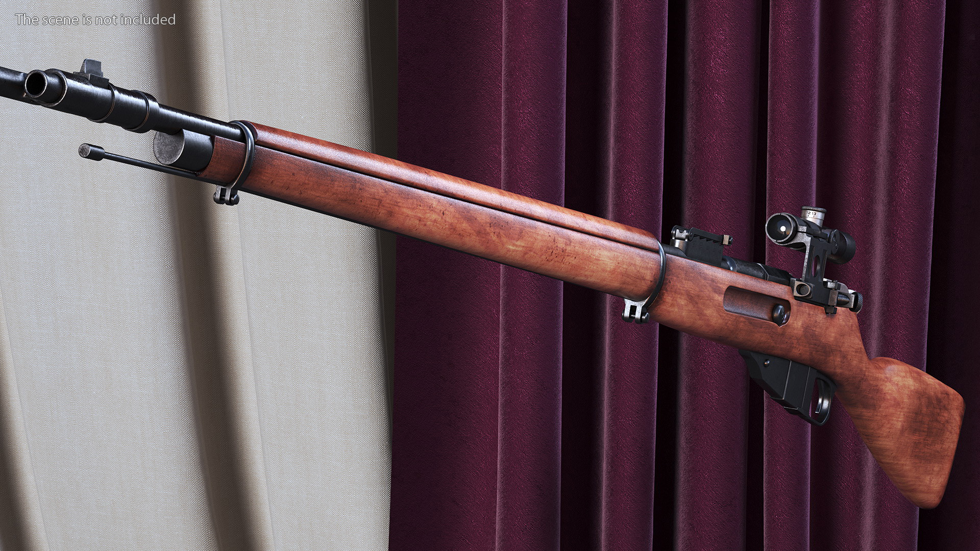 3D Mosin Nagant M1891 with Bayonet and Scope