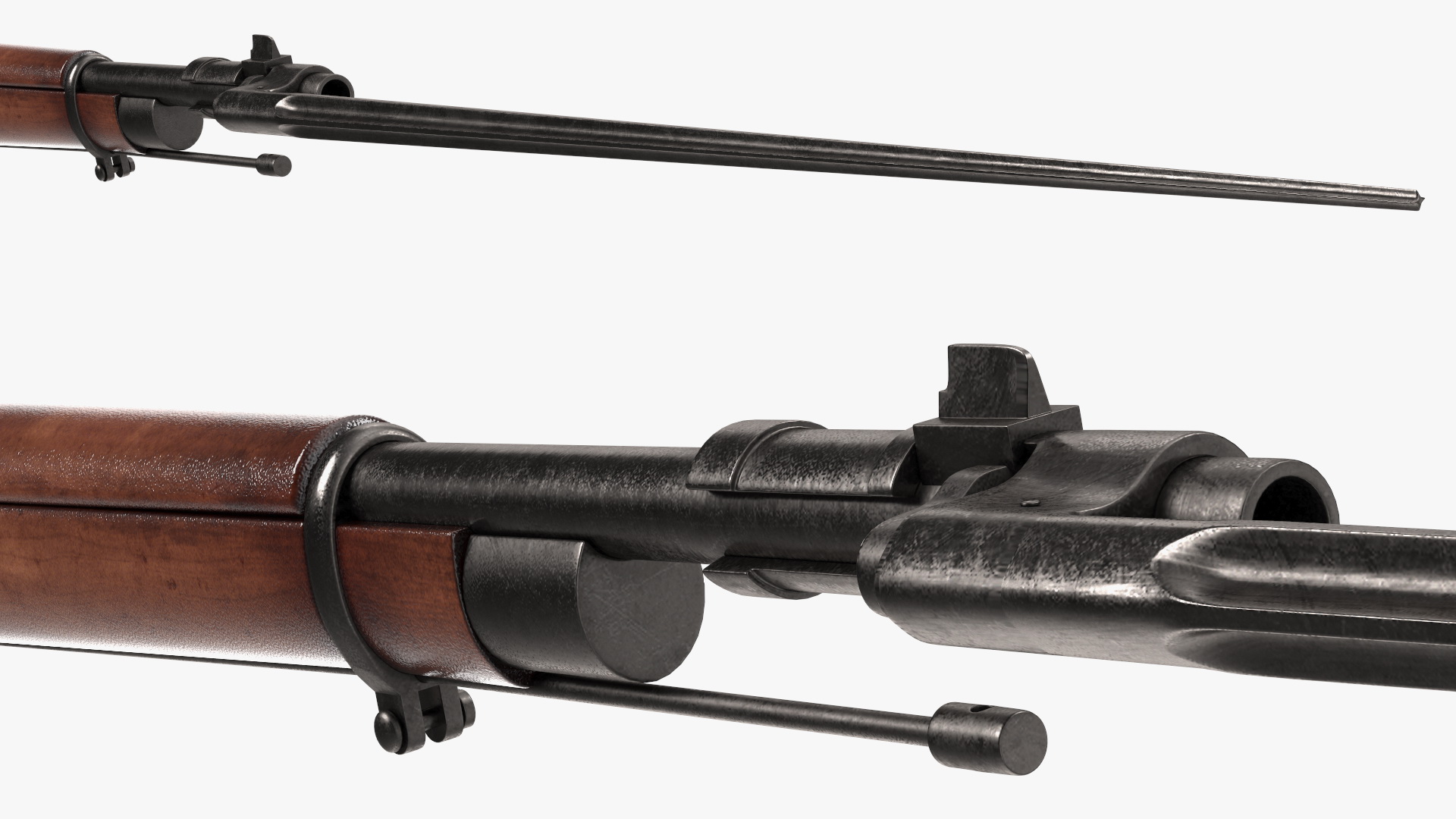 3D Mosin Nagant M1891 with Bayonet and Scope