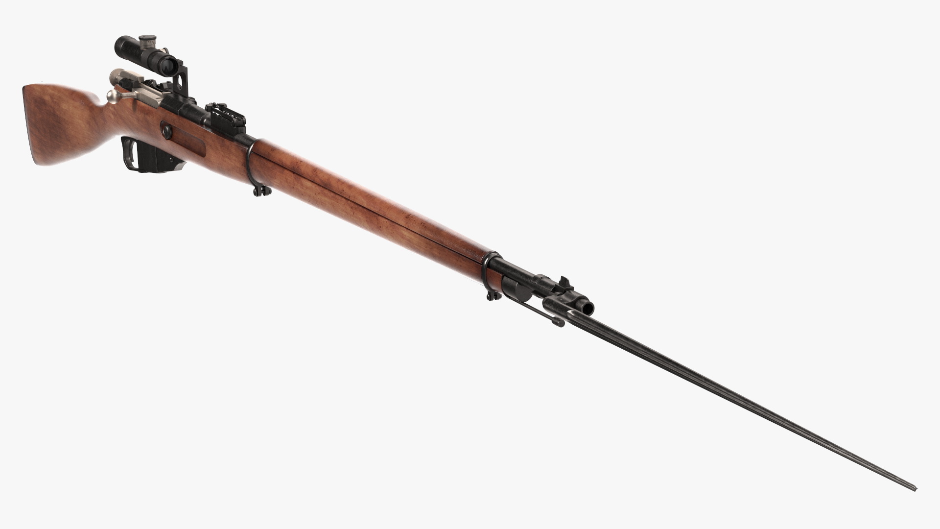 3D Mosin Nagant M1891 with Bayonet and Scope