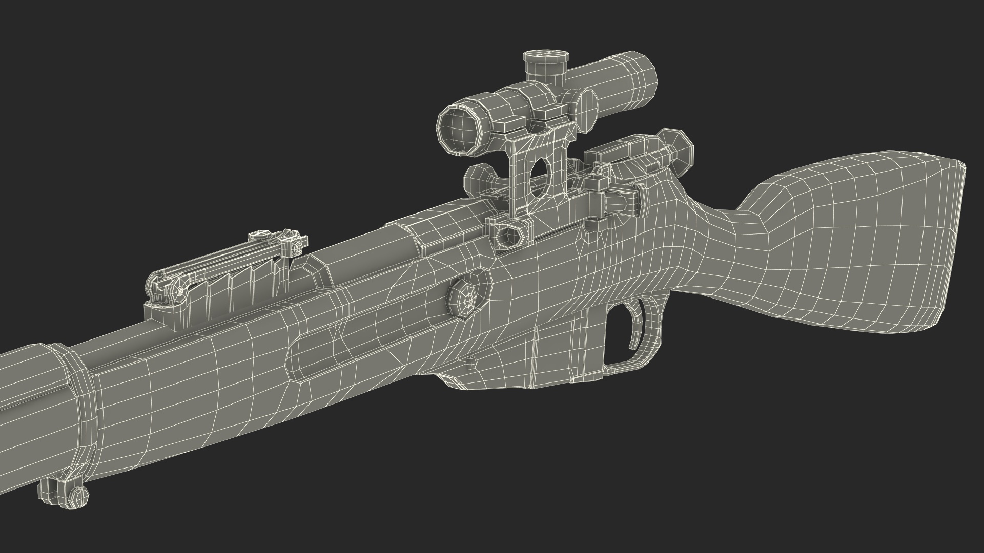 3D Mosin Nagant M1891 with Bayonet and Scope