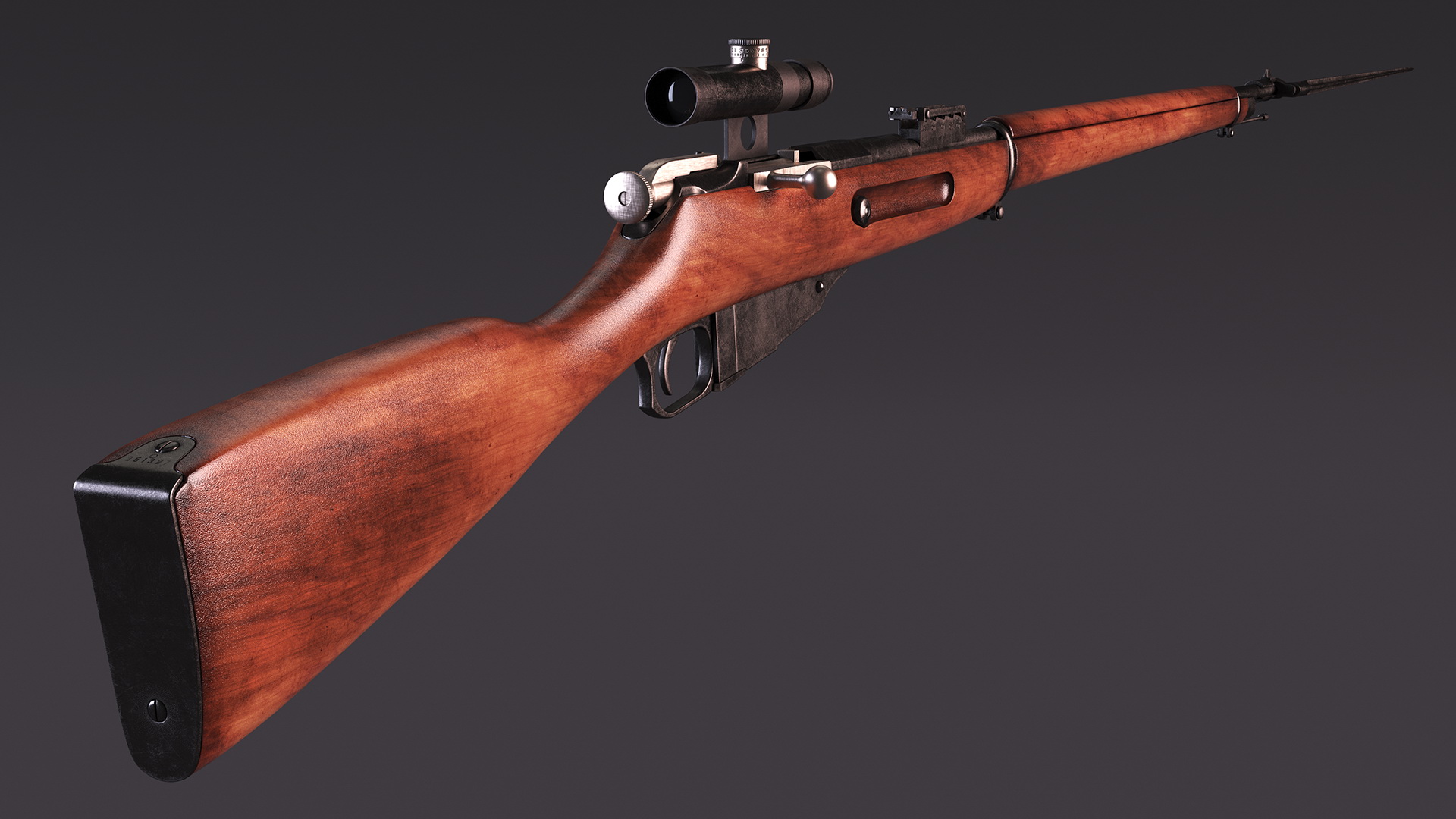 3D Mosin Nagant M1891 with Bayonet and Scope