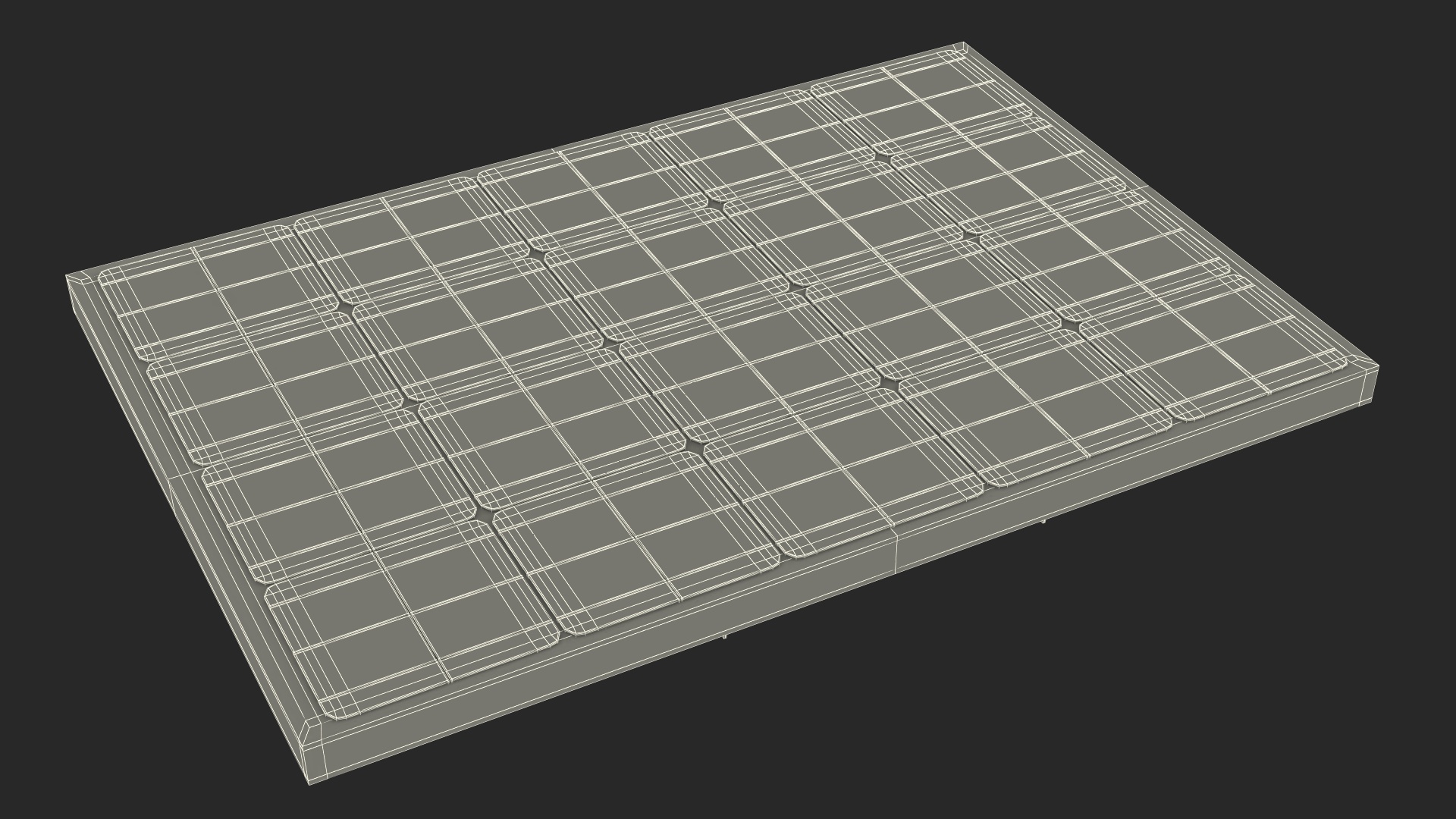 3D model Standing Seam Roof with Solar Panel