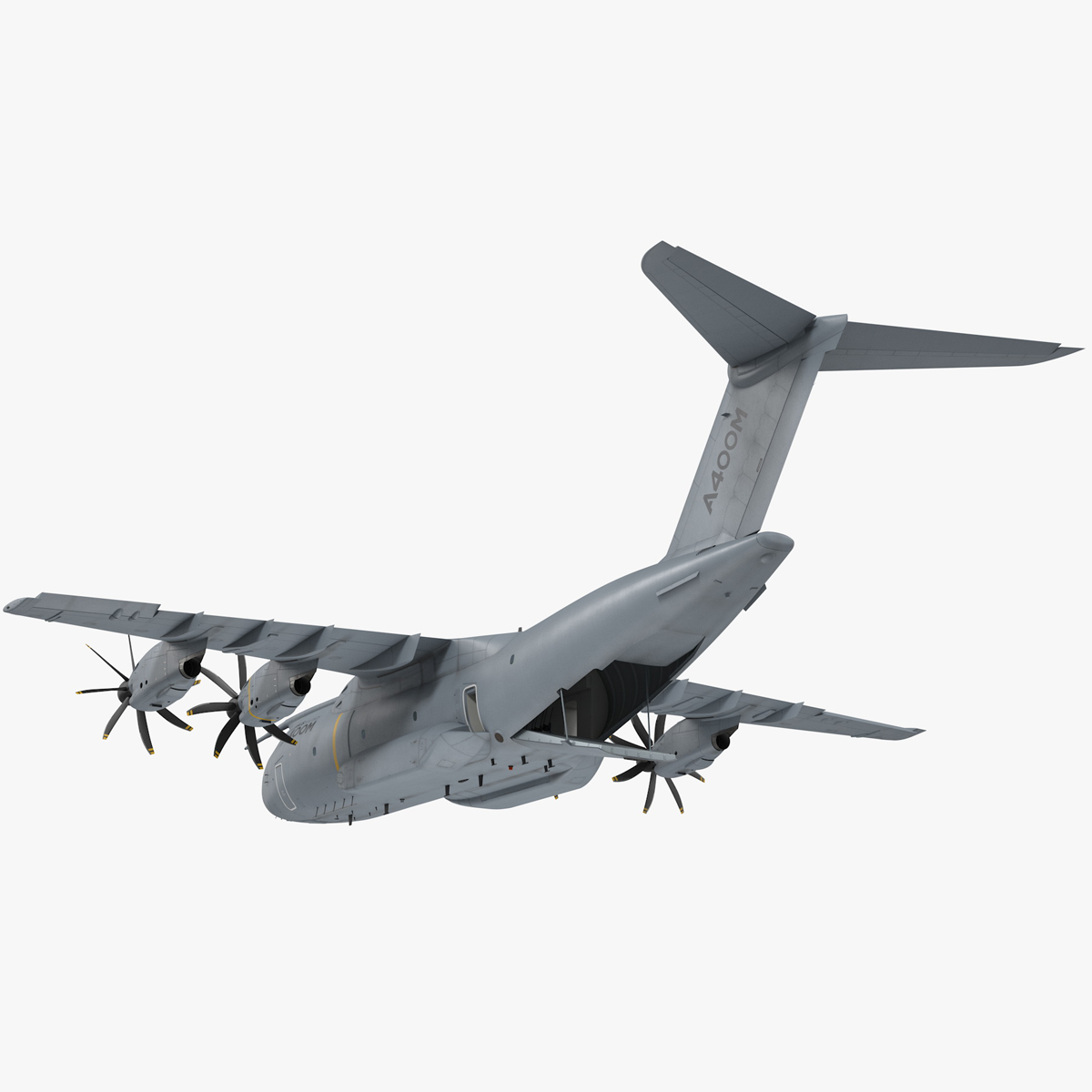 Airbus A400M Atlas Military Transport Aircraft Rigged for Maya 3D