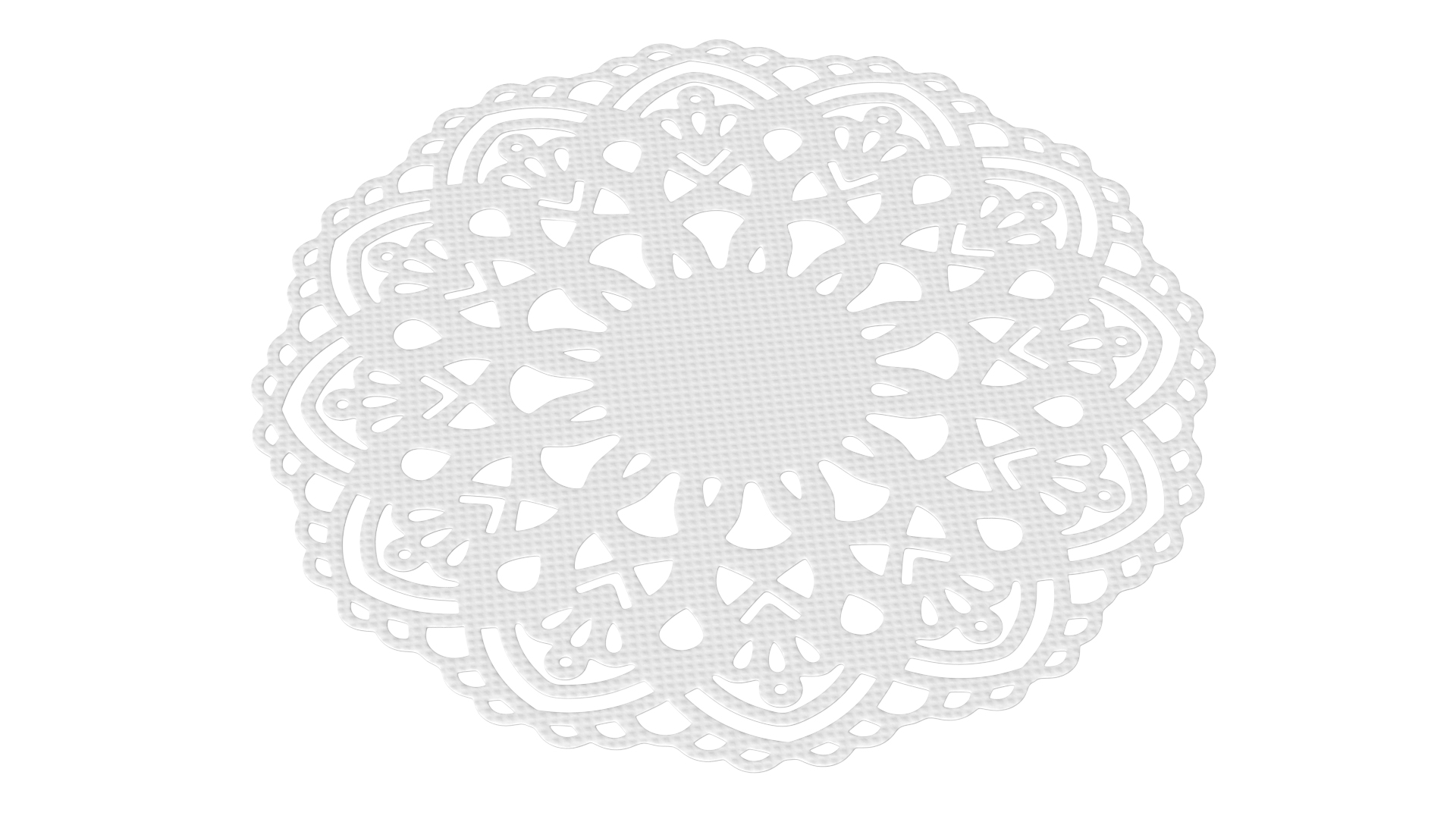 3D Lace Paper Doilie White model