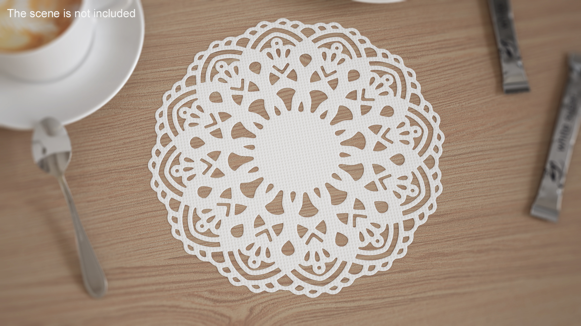 3D Lace Paper Doilie White model