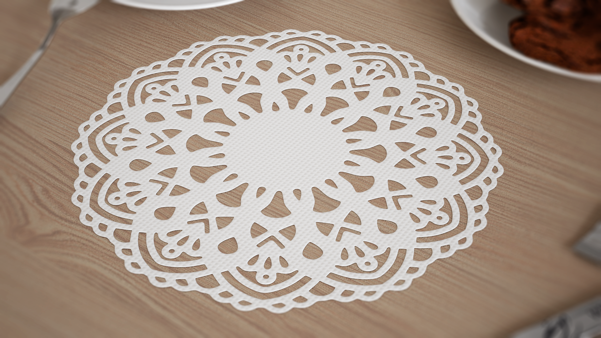 Lace Paper Doily White, view 7