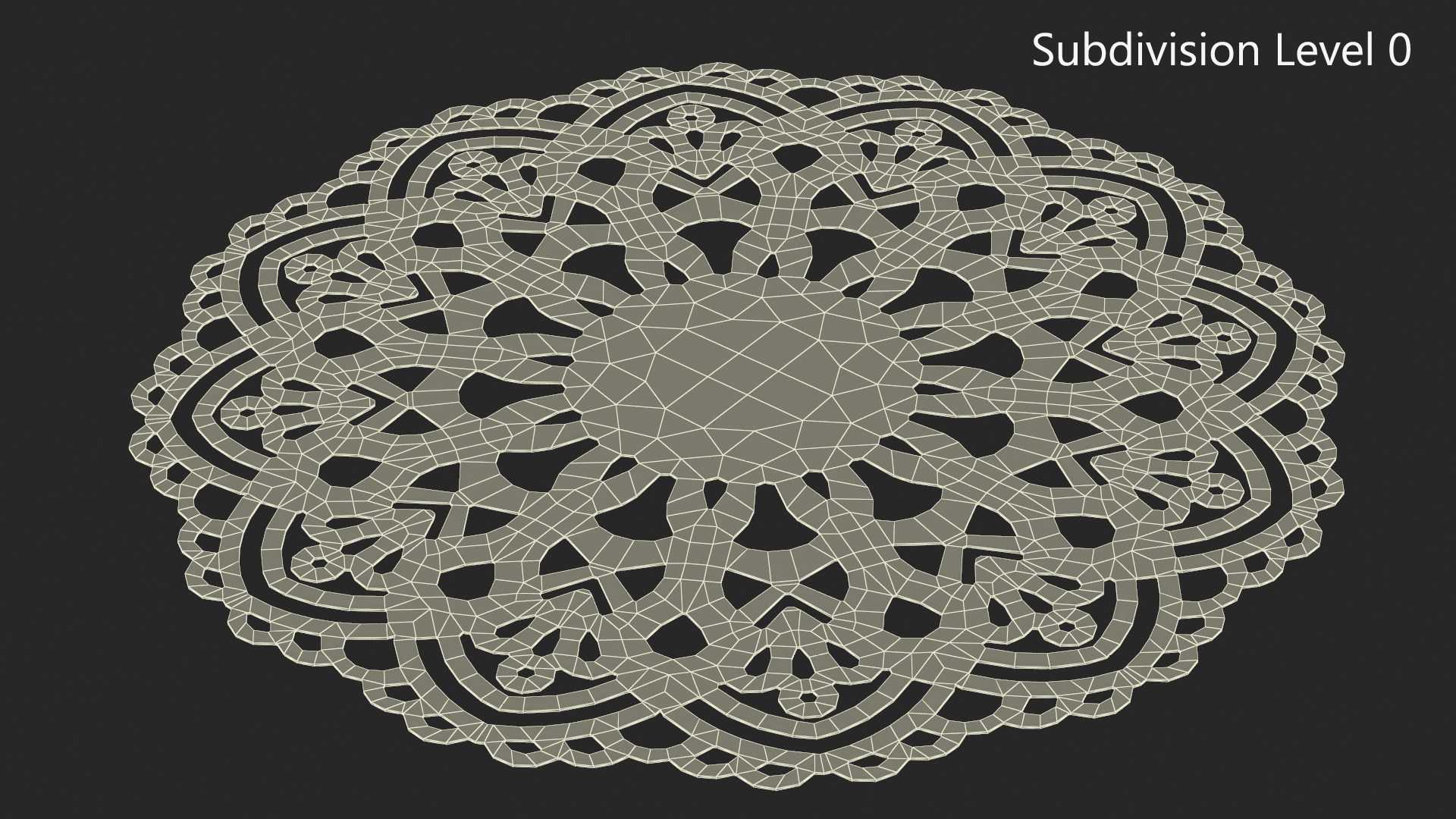 3D Lace Paper Doilie White model