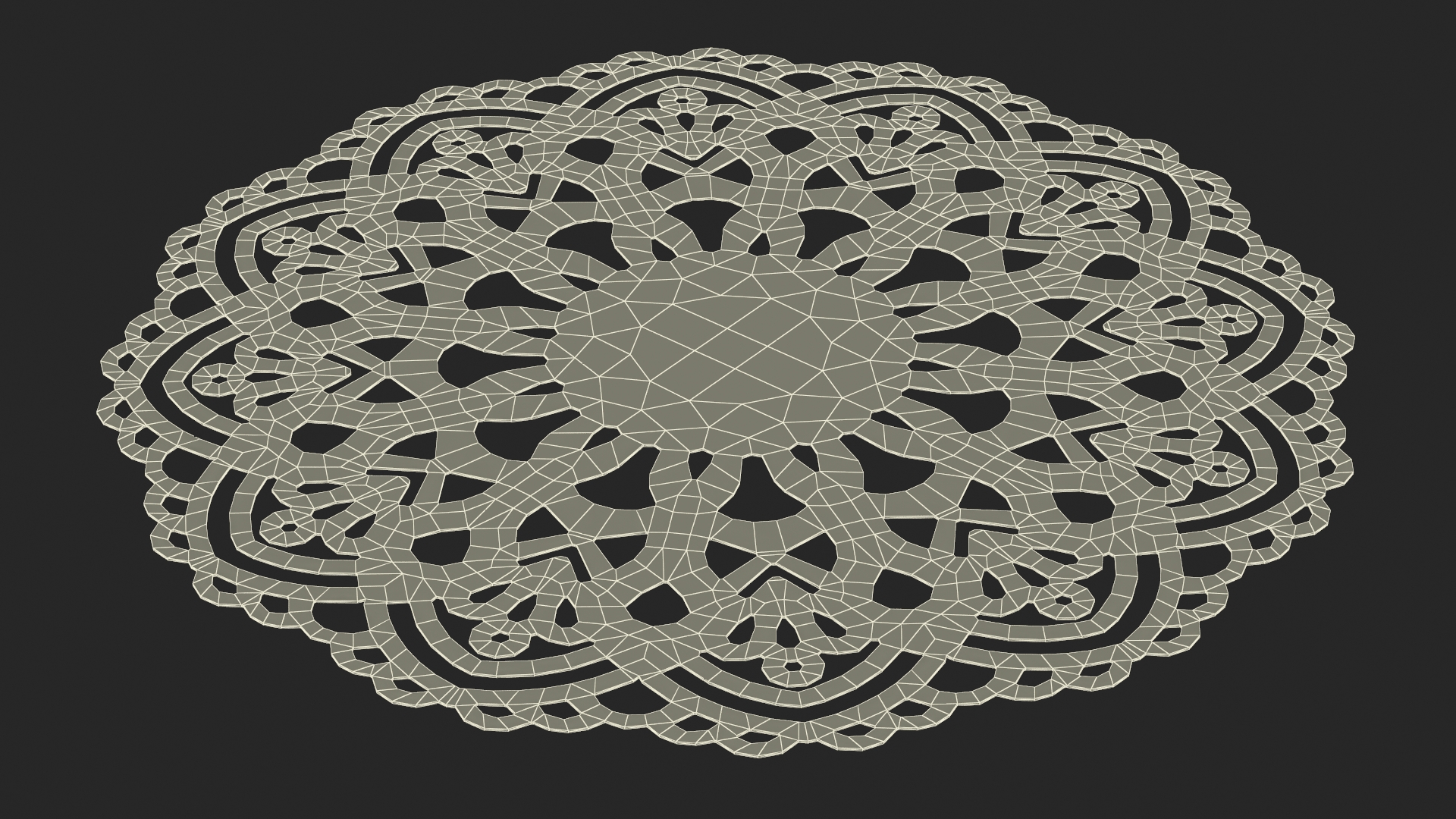 3D Lace Paper Doilie White model