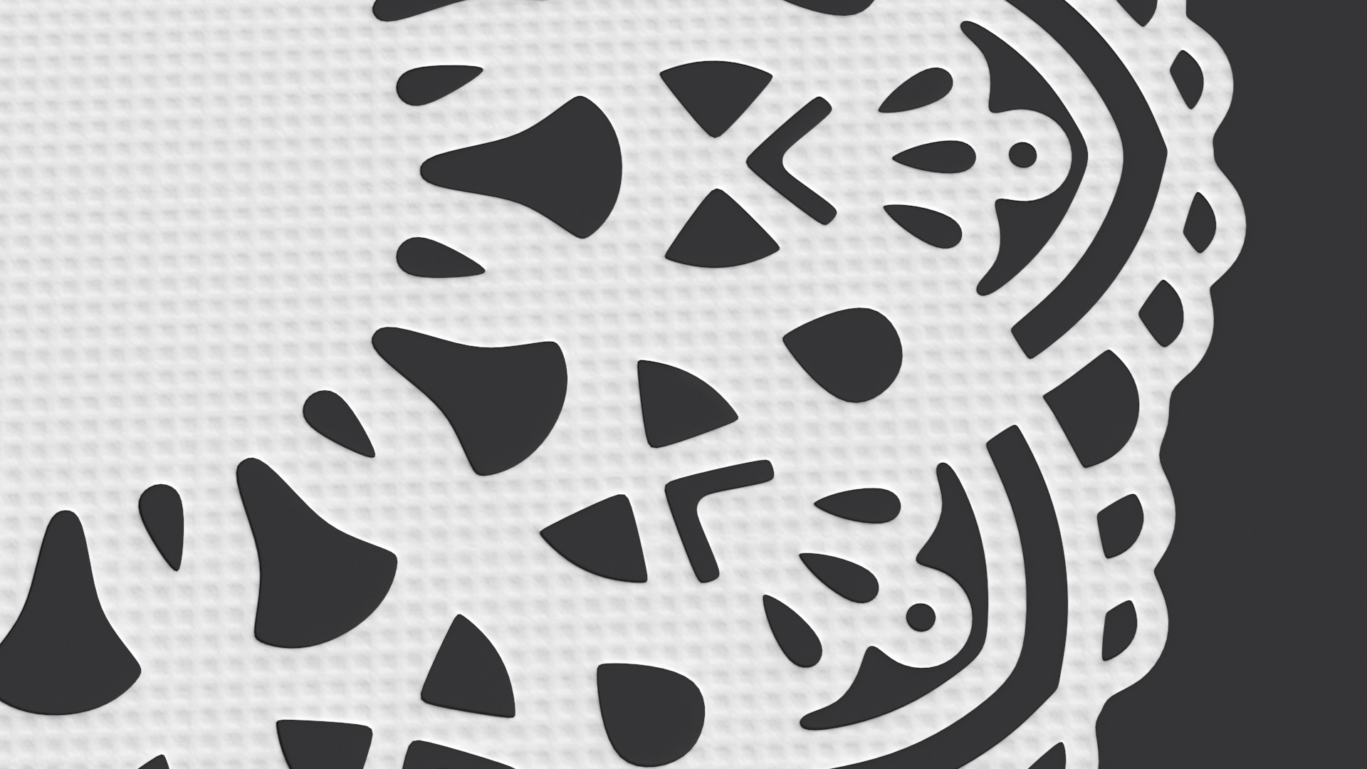 3D Lace Paper Doilie White model