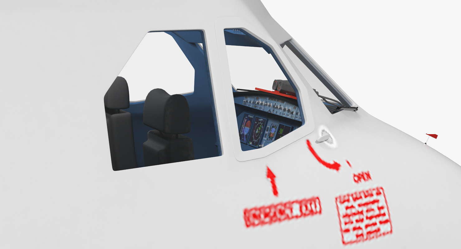 3D Large Transport Aircraft Rigged