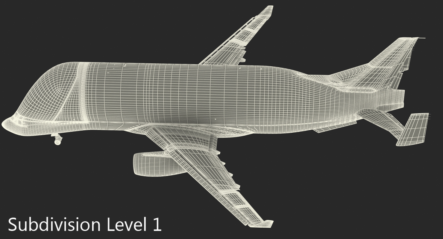 3D Large Transport Aircraft Rigged