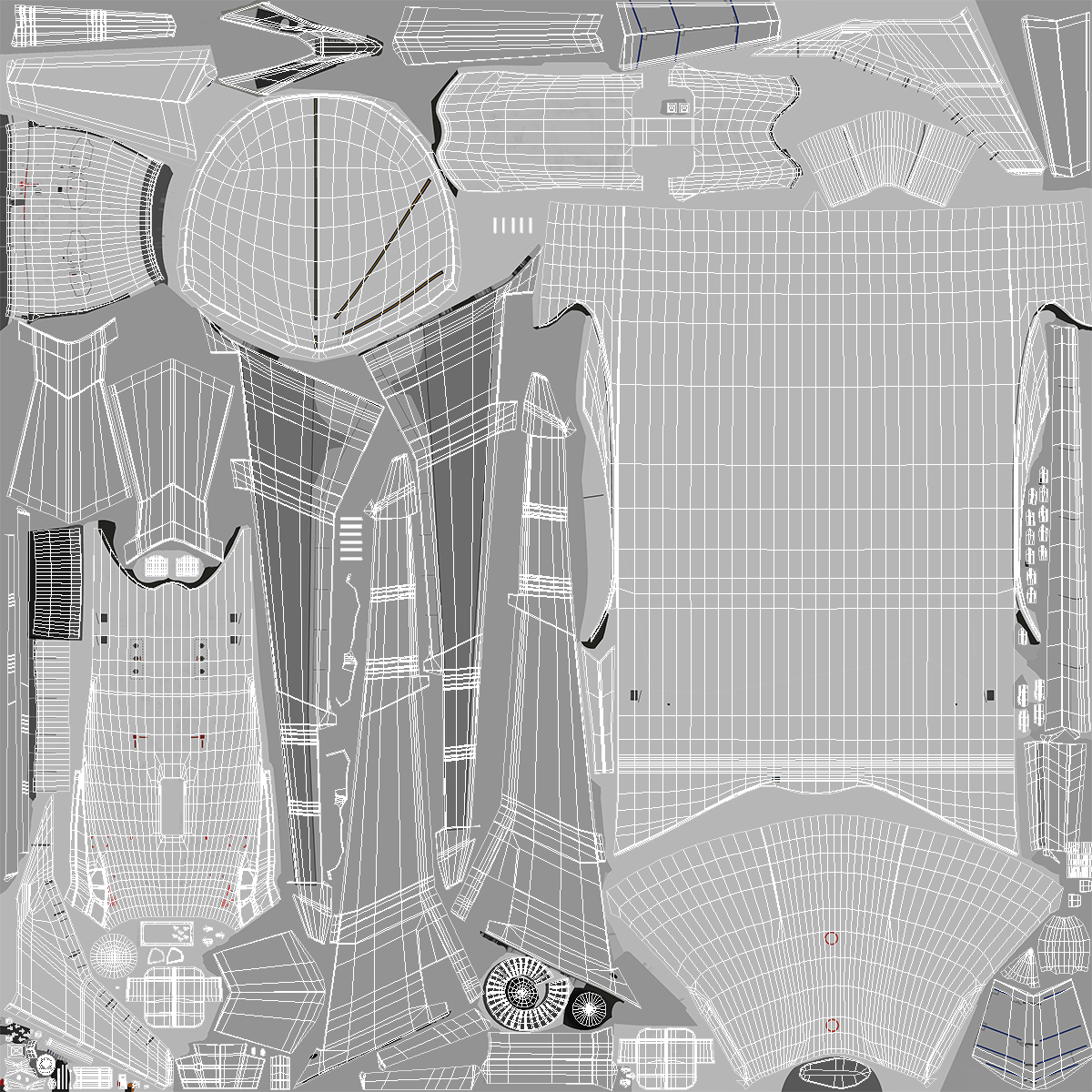 3D Large Transport Aircraft Rigged