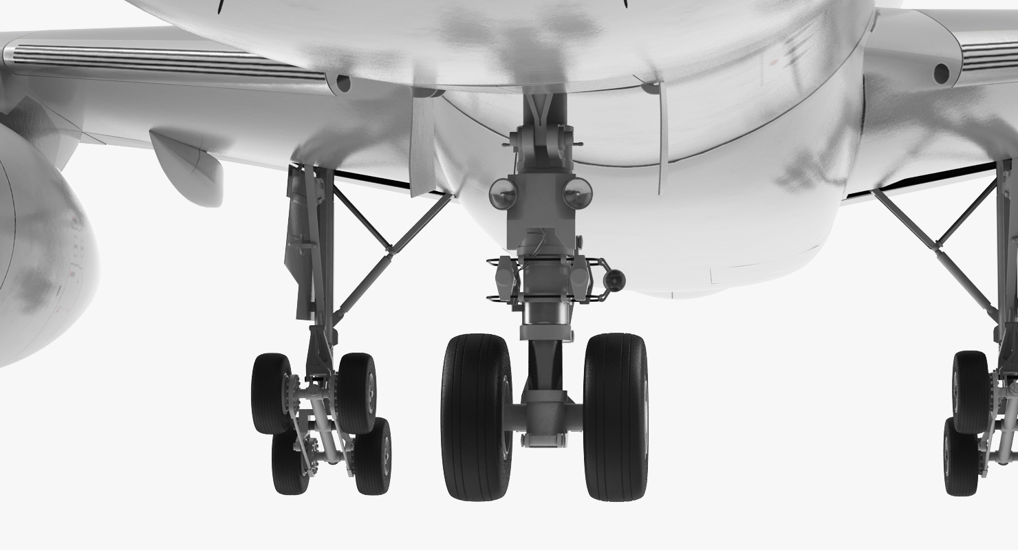 3D Large Transport Aircraft Rigged