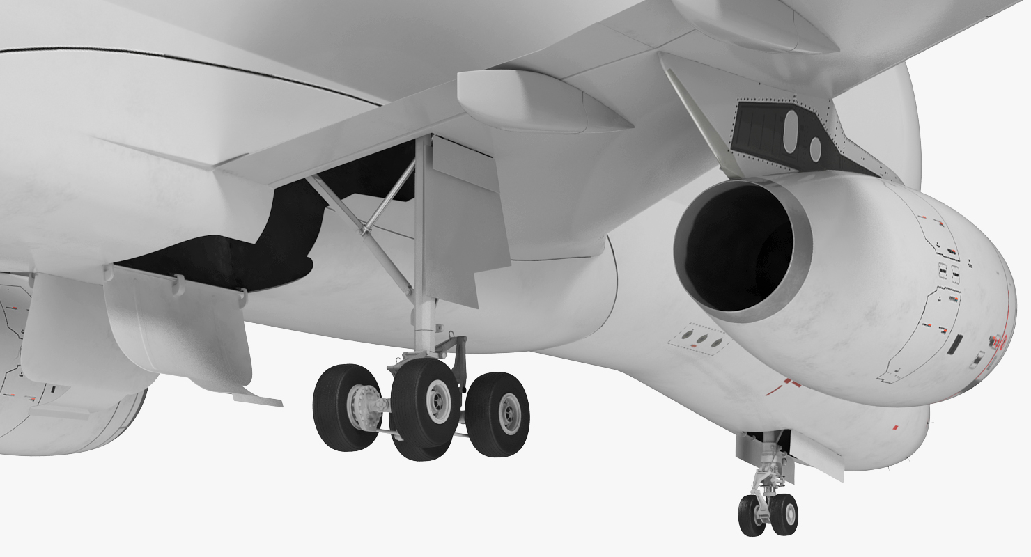 3D Large Transport Aircraft Rigged