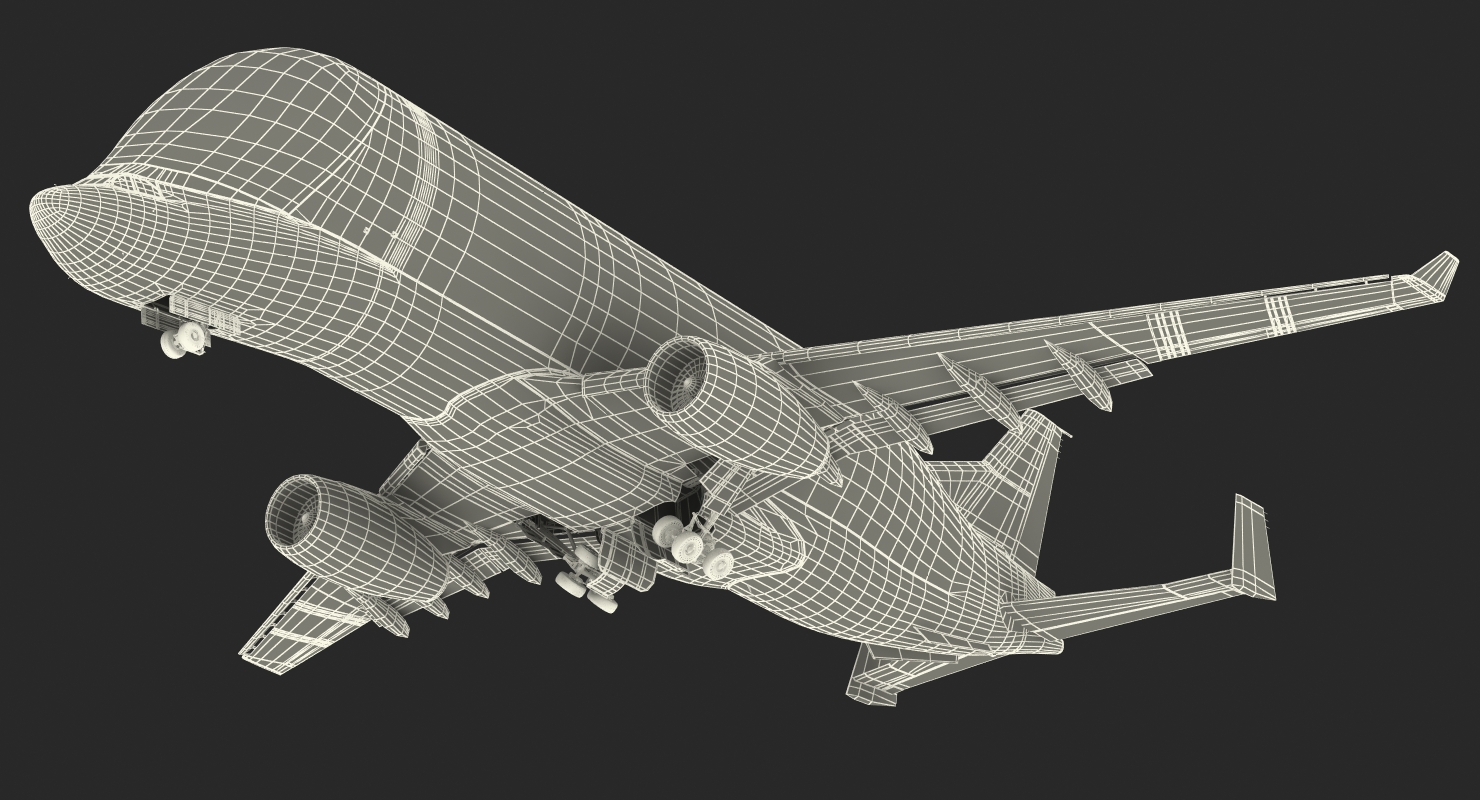 3D Large Transport Aircraft Rigged