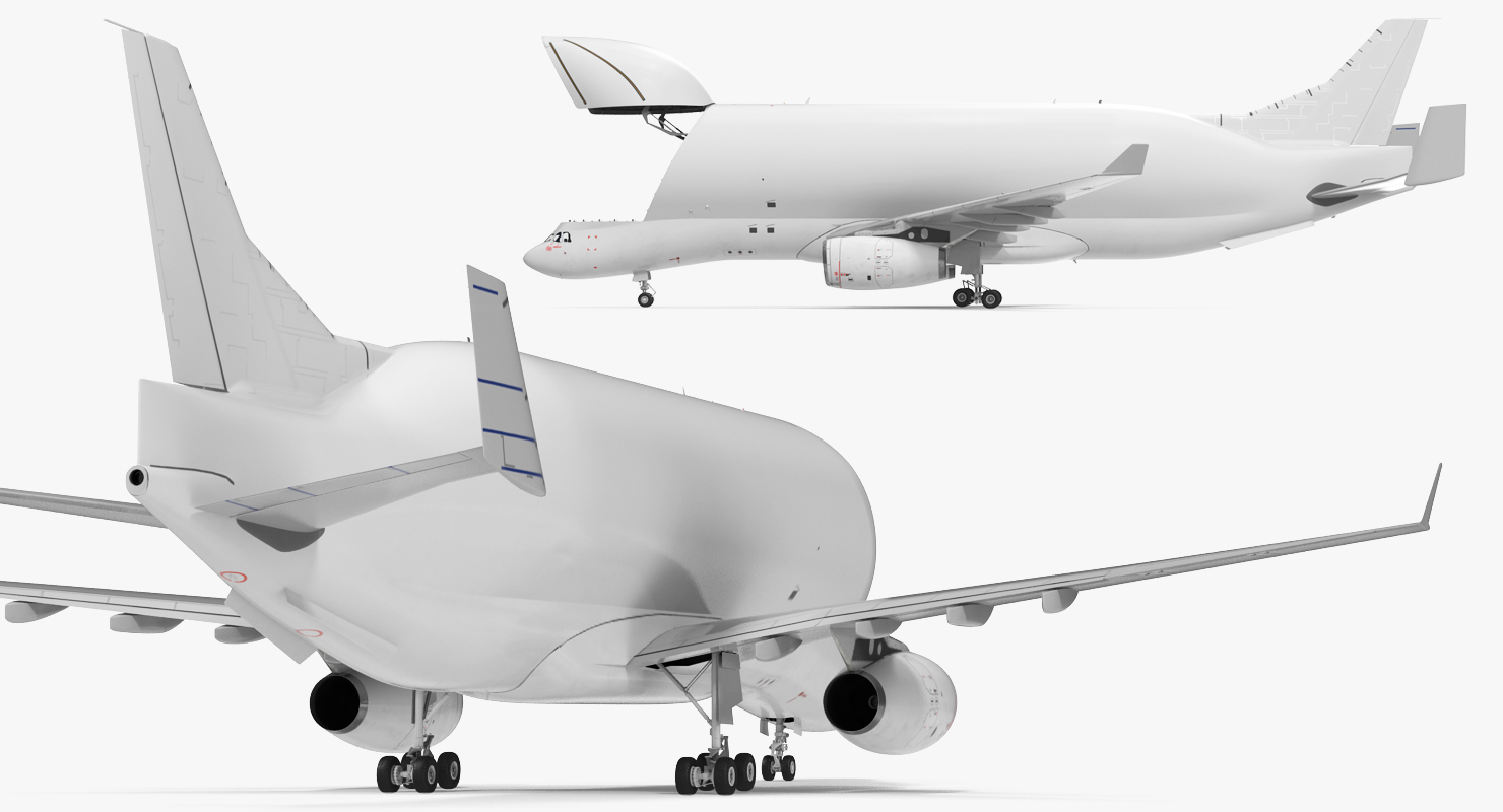 3D Large Transport Aircraft Rigged