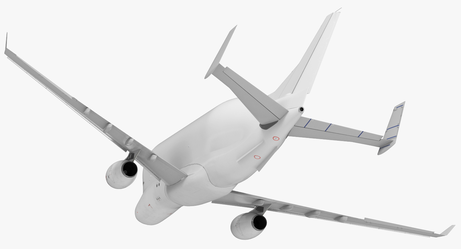 3D Large Transport Aircraft Rigged
