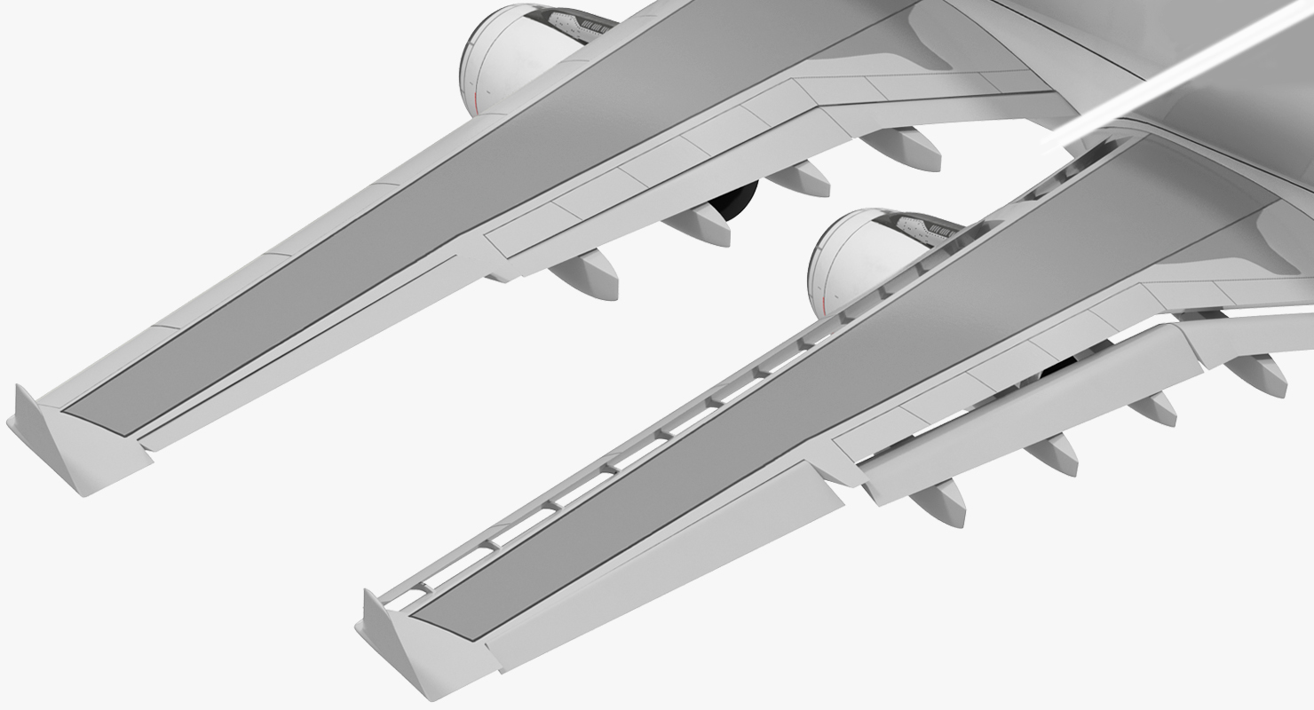 3D Large Transport Aircraft Rigged
