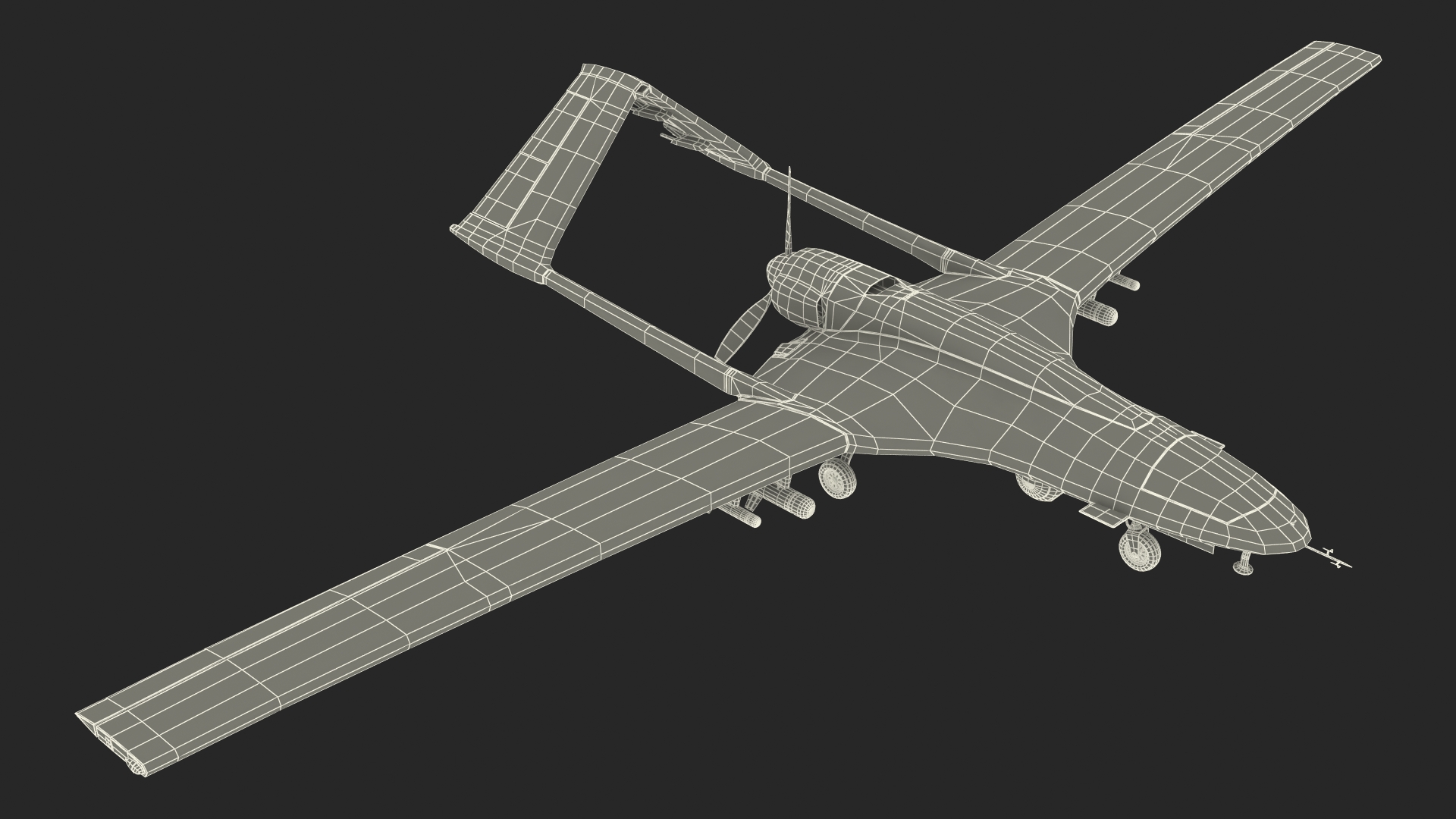 3D Bayraktar TB2 Turkish Armed Forces Rigged