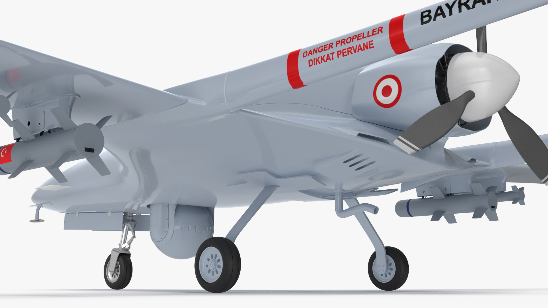 3D Bayraktar TB2 Turkish Armed Forces Rigged