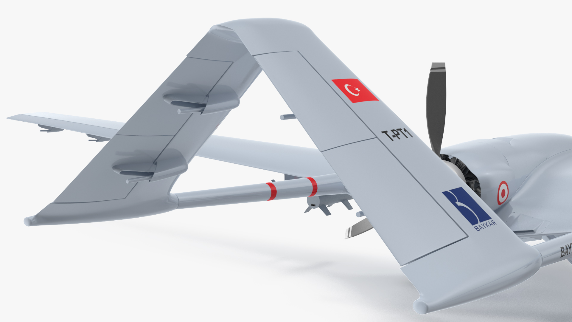 3D Bayraktar TB2 Turkish Armed Forces Rigged