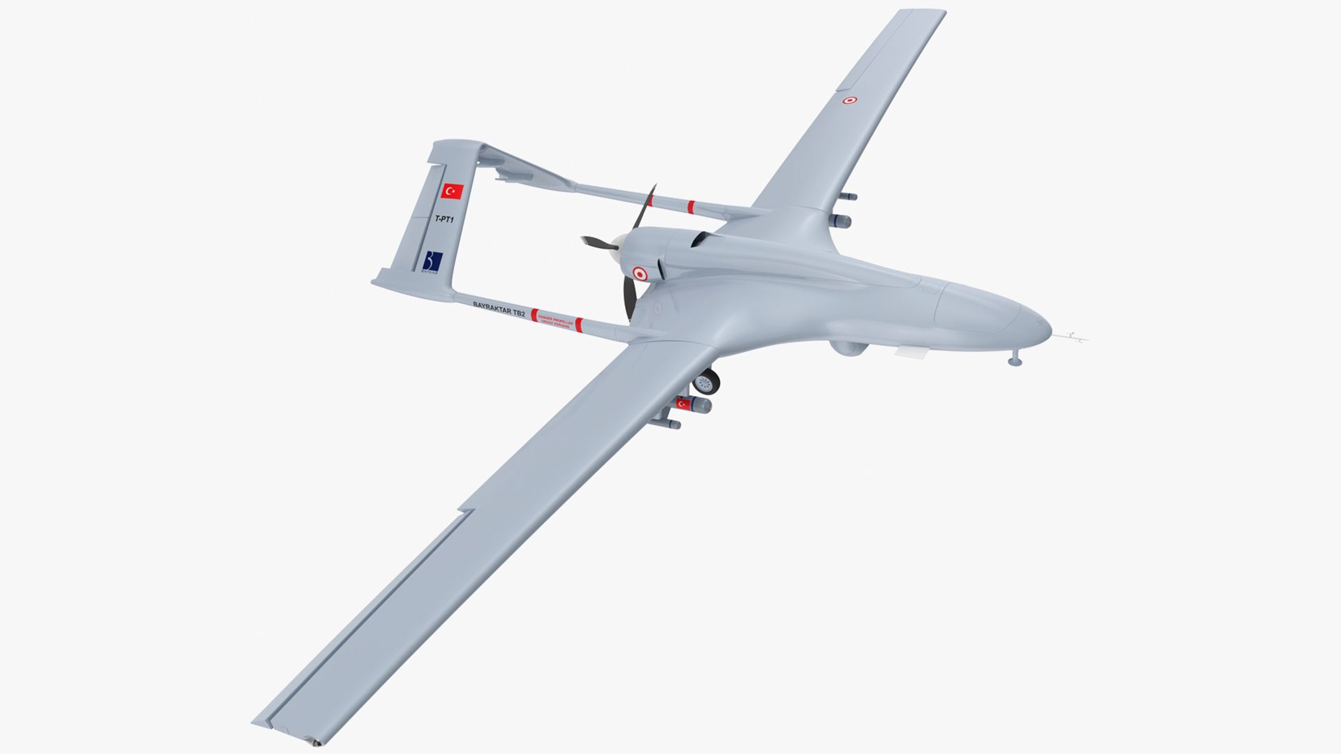 3D Bayraktar TB2 Turkish Armed Forces Rigged