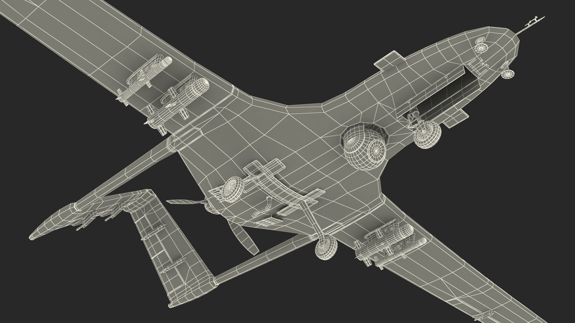 3D Bayraktar TB2 Turkish Armed Forces Rigged