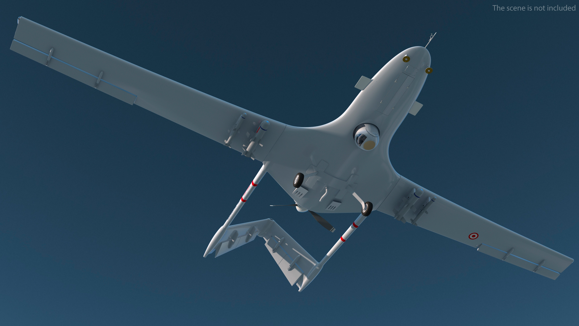 3D Bayraktar TB2 Turkish Armed Forces Rigged