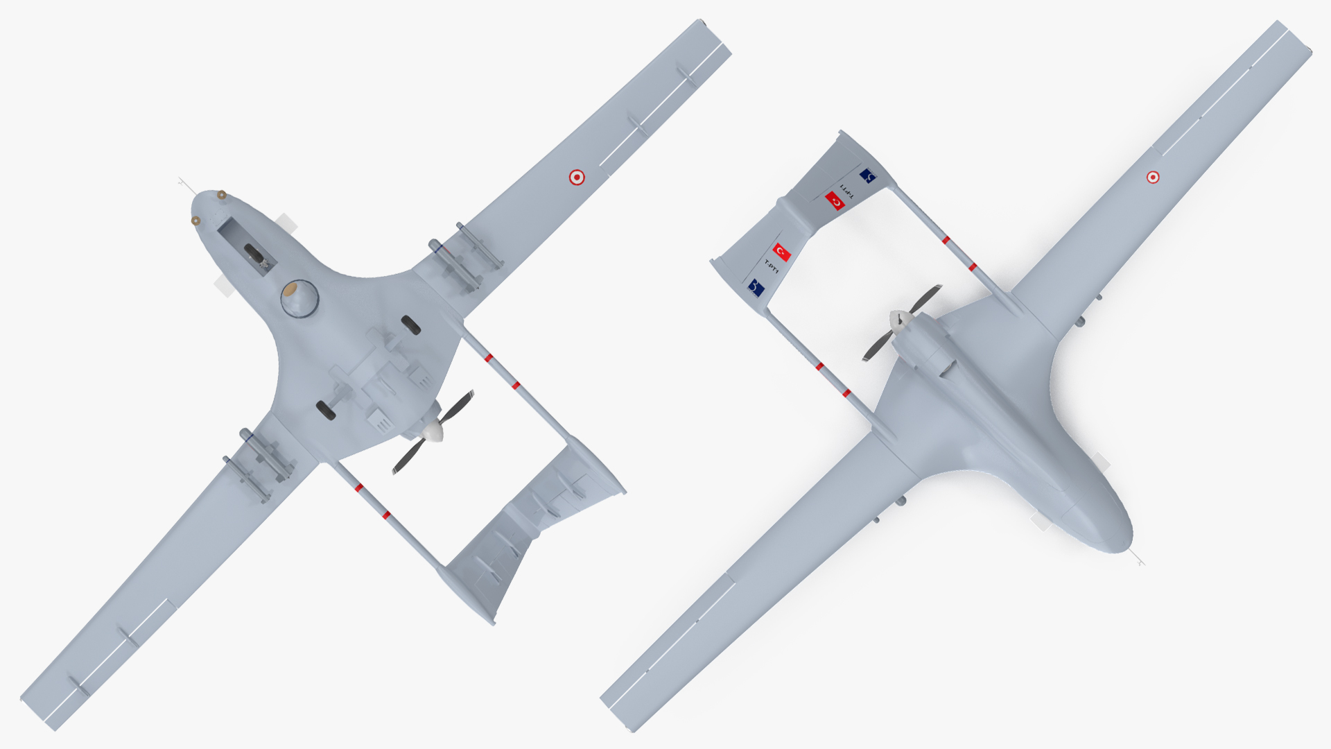3D Bayraktar TB2 Turkish Armed Forces Rigged