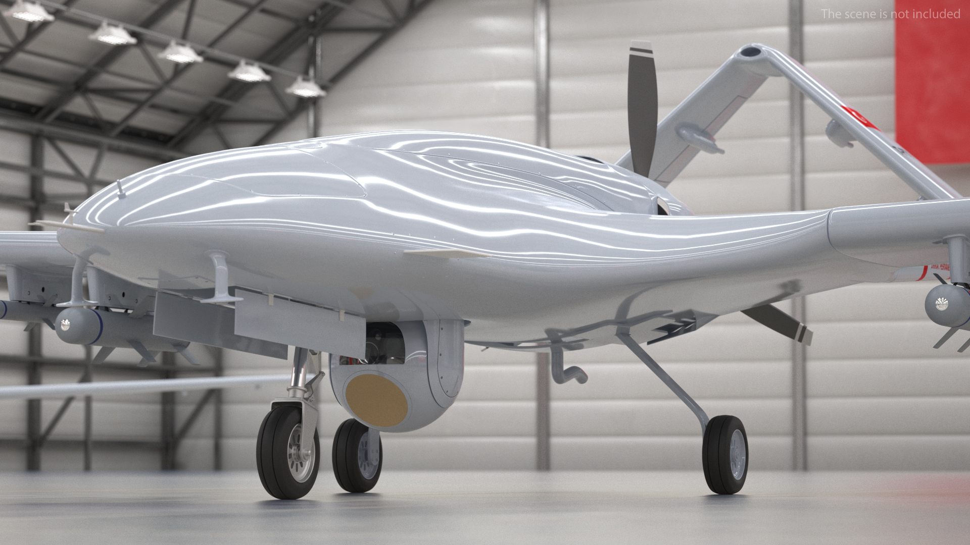 3D Bayraktar TB2 Turkish Armed Forces Rigged