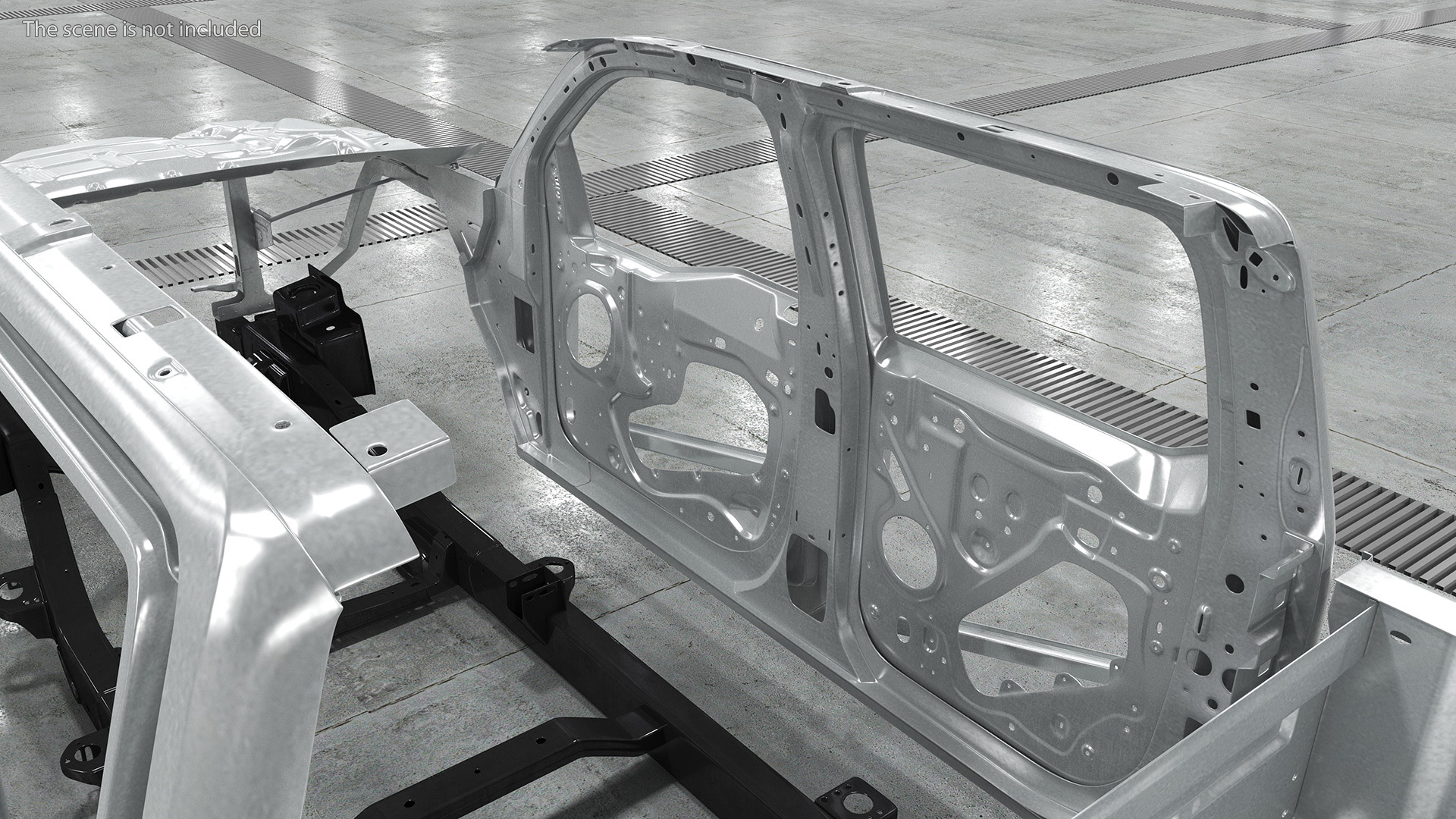 3D Disassembled Pickup Truck Doors