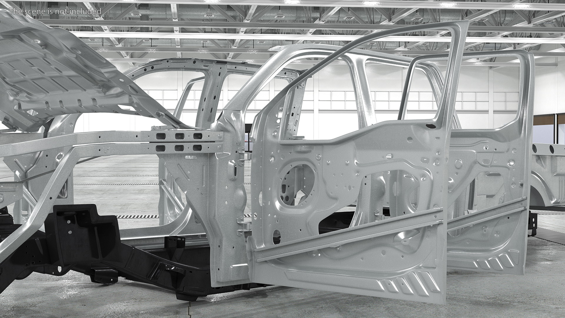 3D Disassembled Pickup Truck Doors
