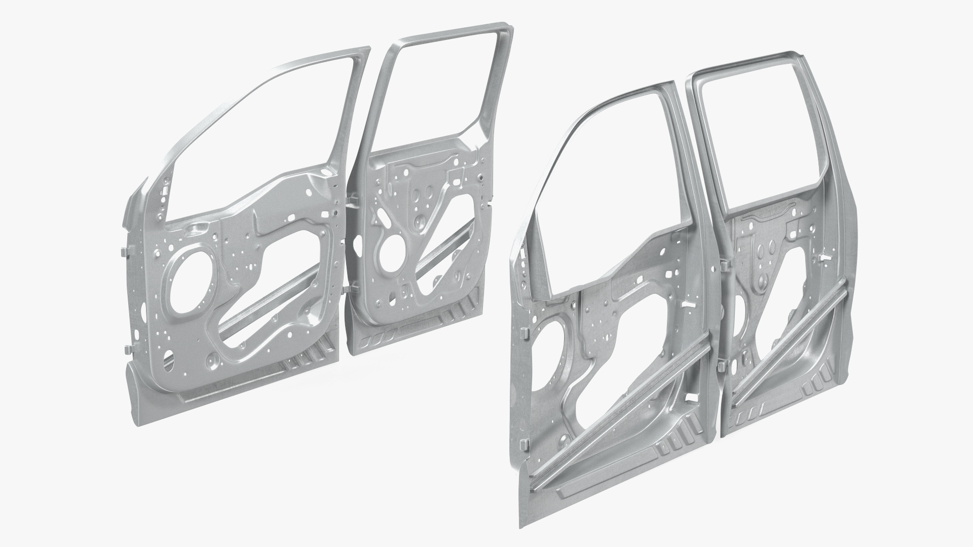 3D Disassembled Pickup Truck Doors