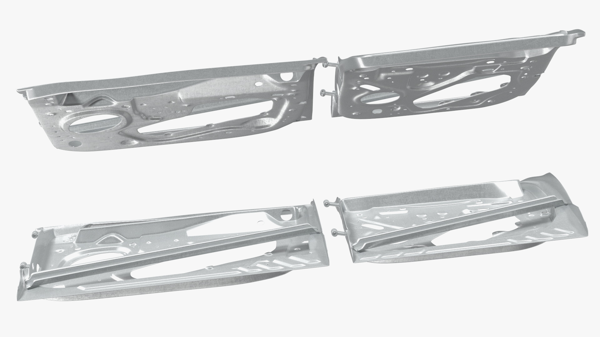 3D Disassembled Pickup Truck Doors