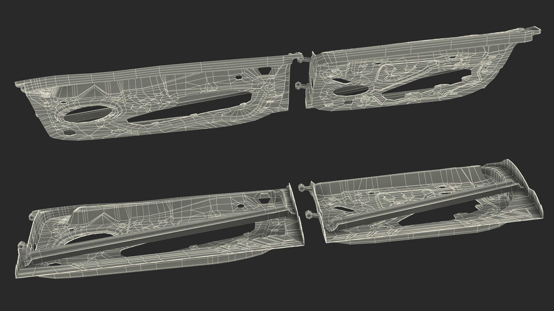 3D Disassembled Pickup Truck Doors