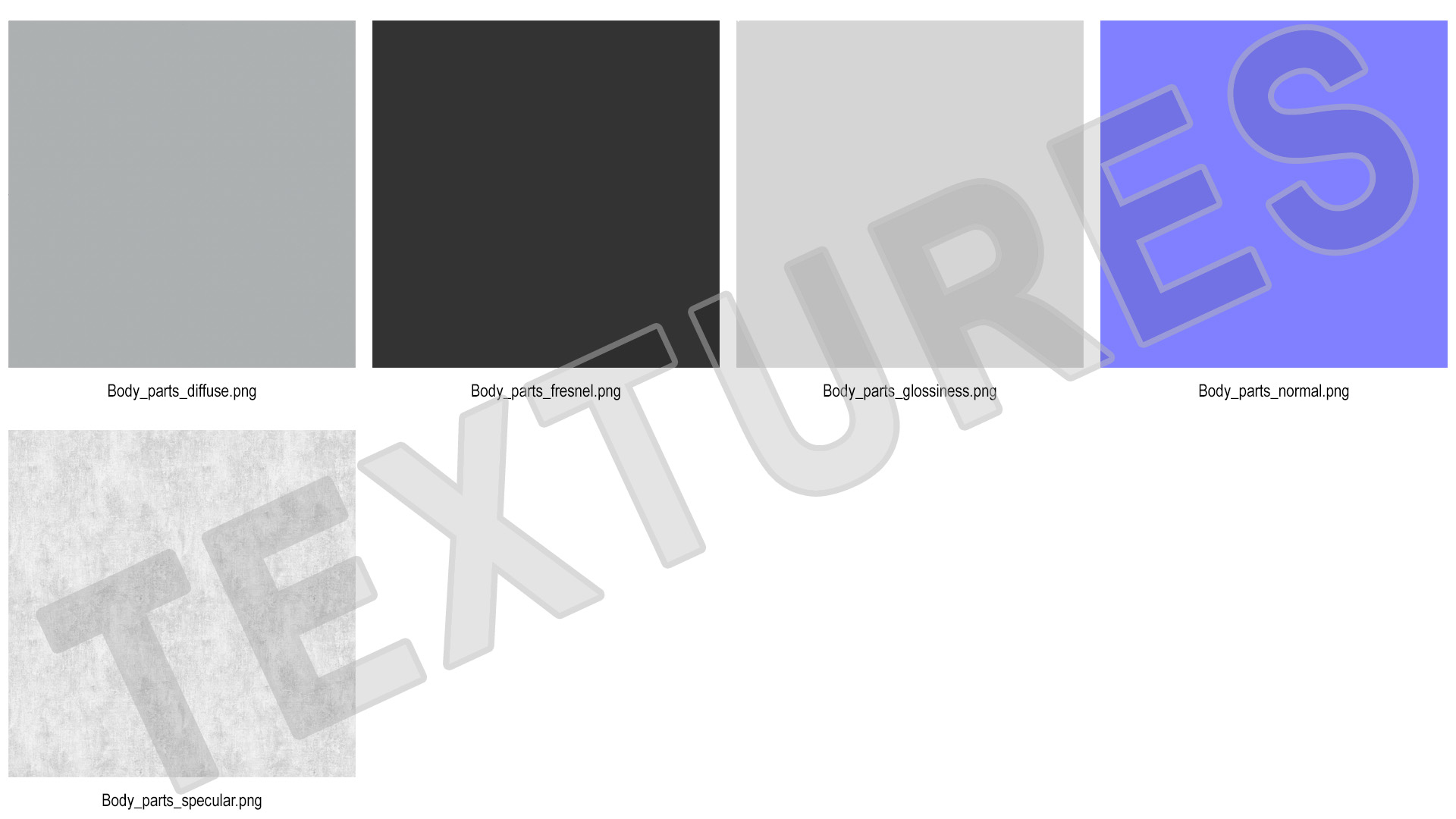 3D Disassembled Pickup Truck Doors