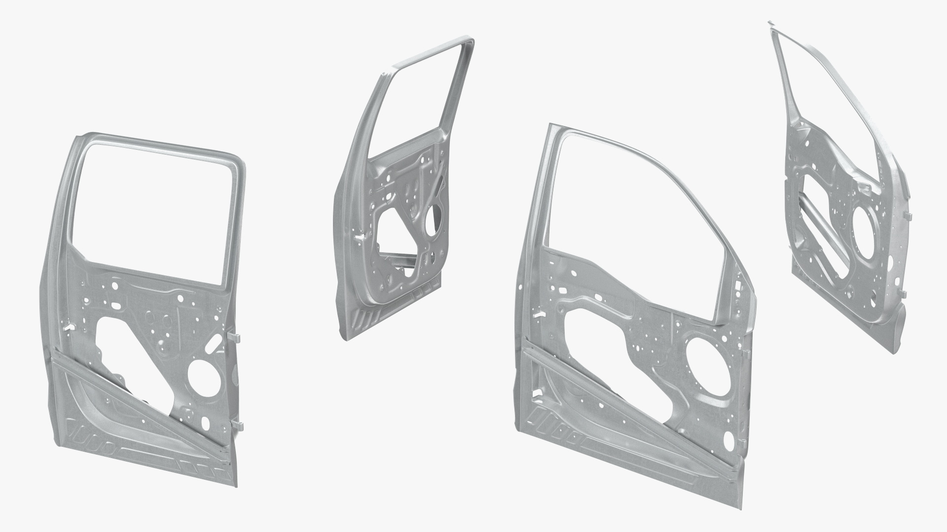 3D Disassembled Pickup Truck Doors