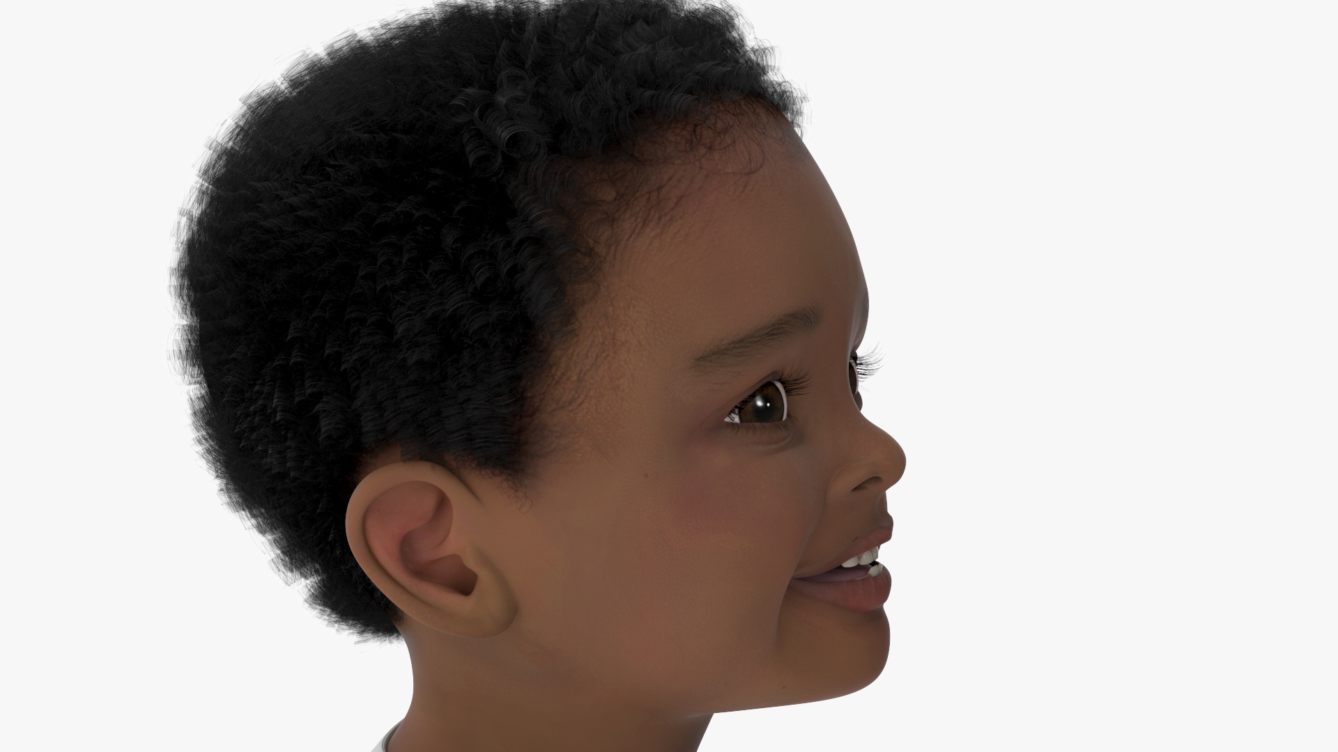 Black Toddler Boy Light Skin in Bodysuit Standing 3D model