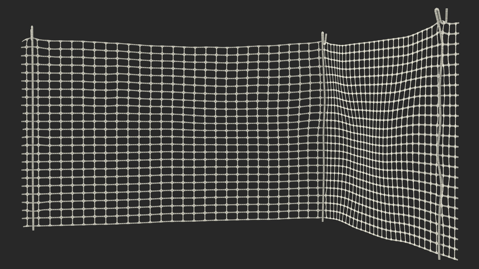 Mesh Fence Set 3D model