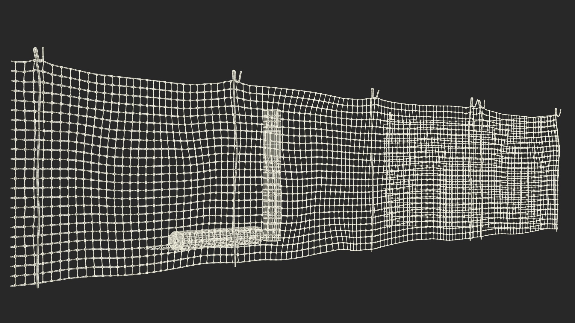 Mesh Fence Set 3D model