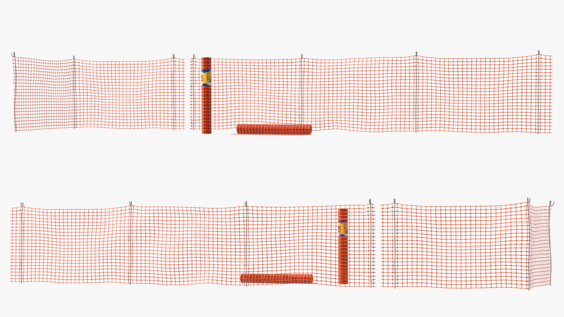 Mesh Fence Set 3D model
