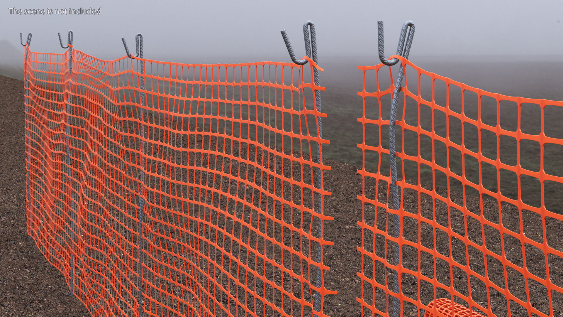 Mesh Fence Set 3D model
