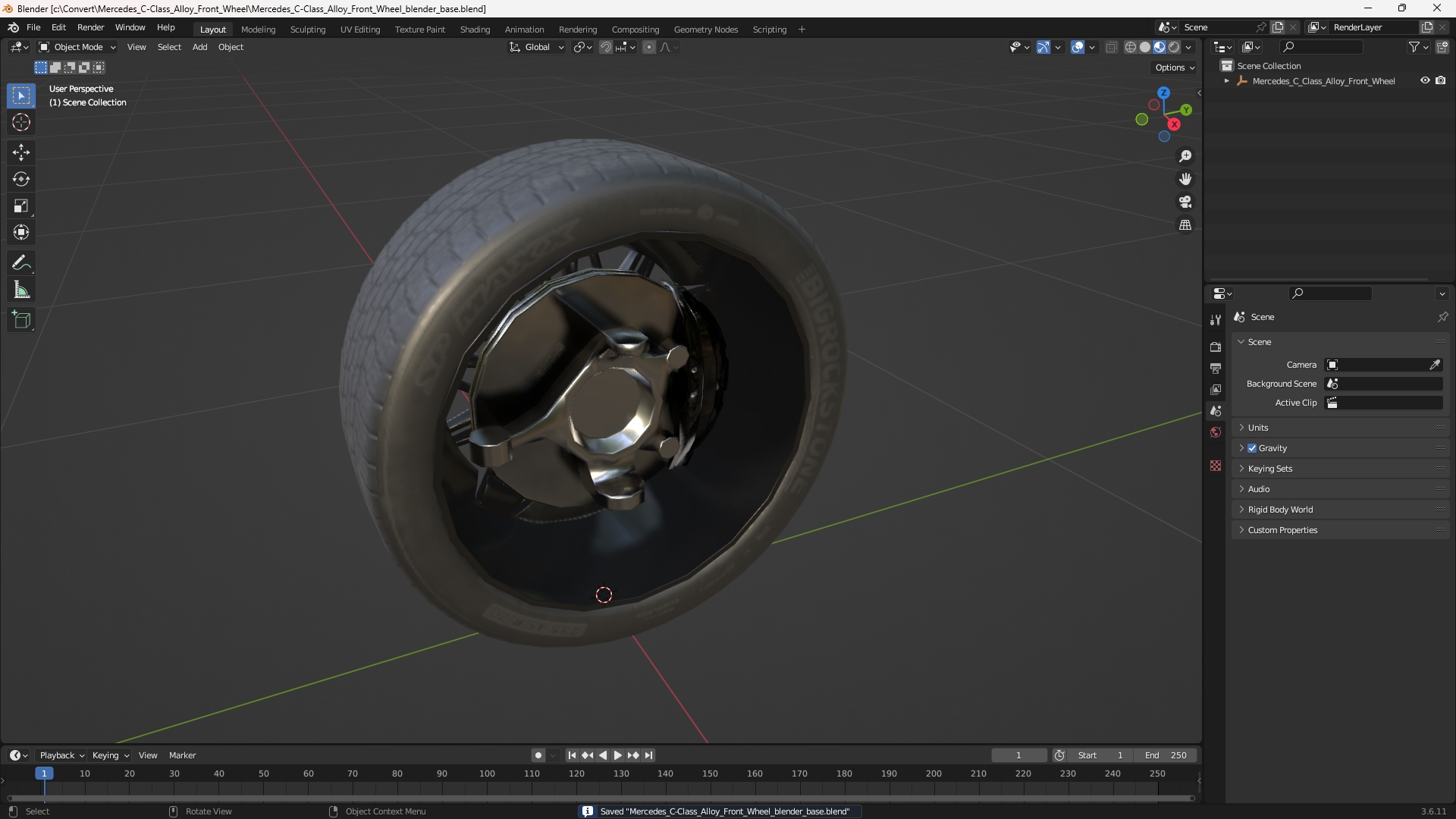 Mercedes C-Class Alloy Front Wheel - view 10