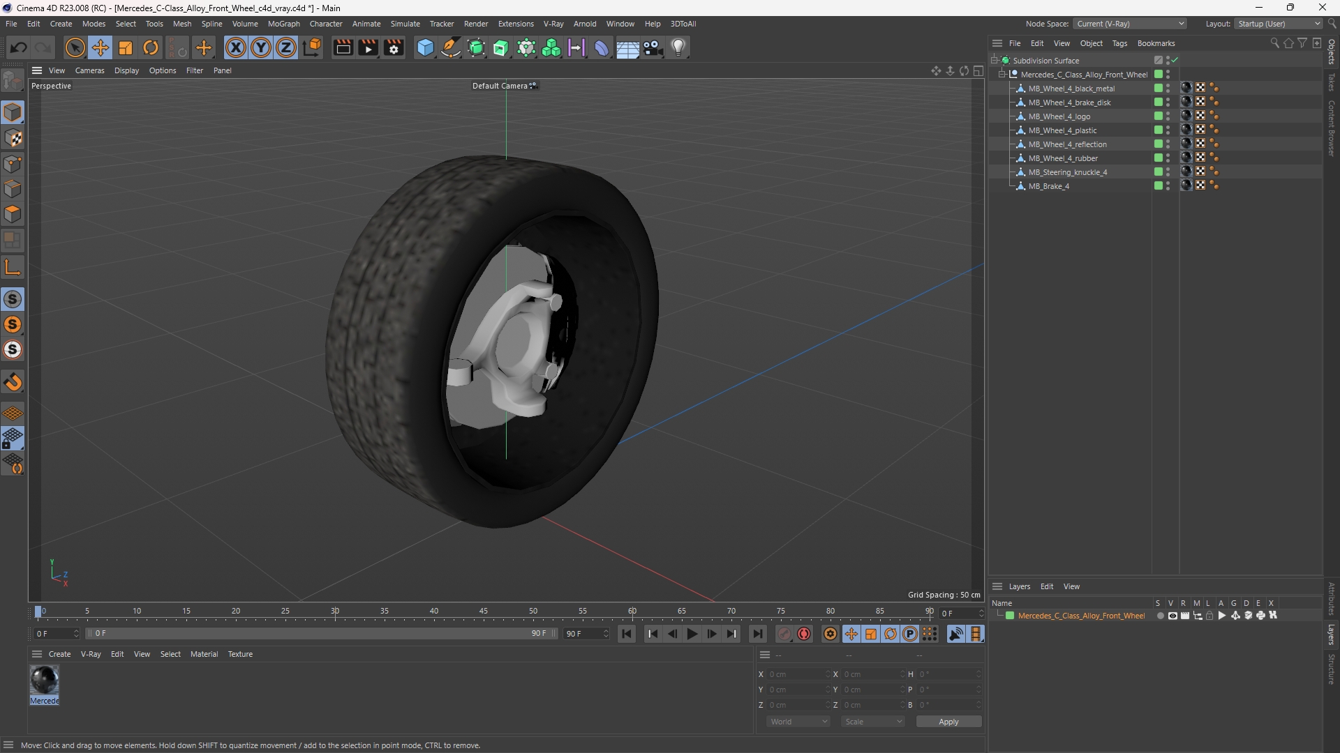 Mercedes C-Class Alloy Front Wheel - view 12