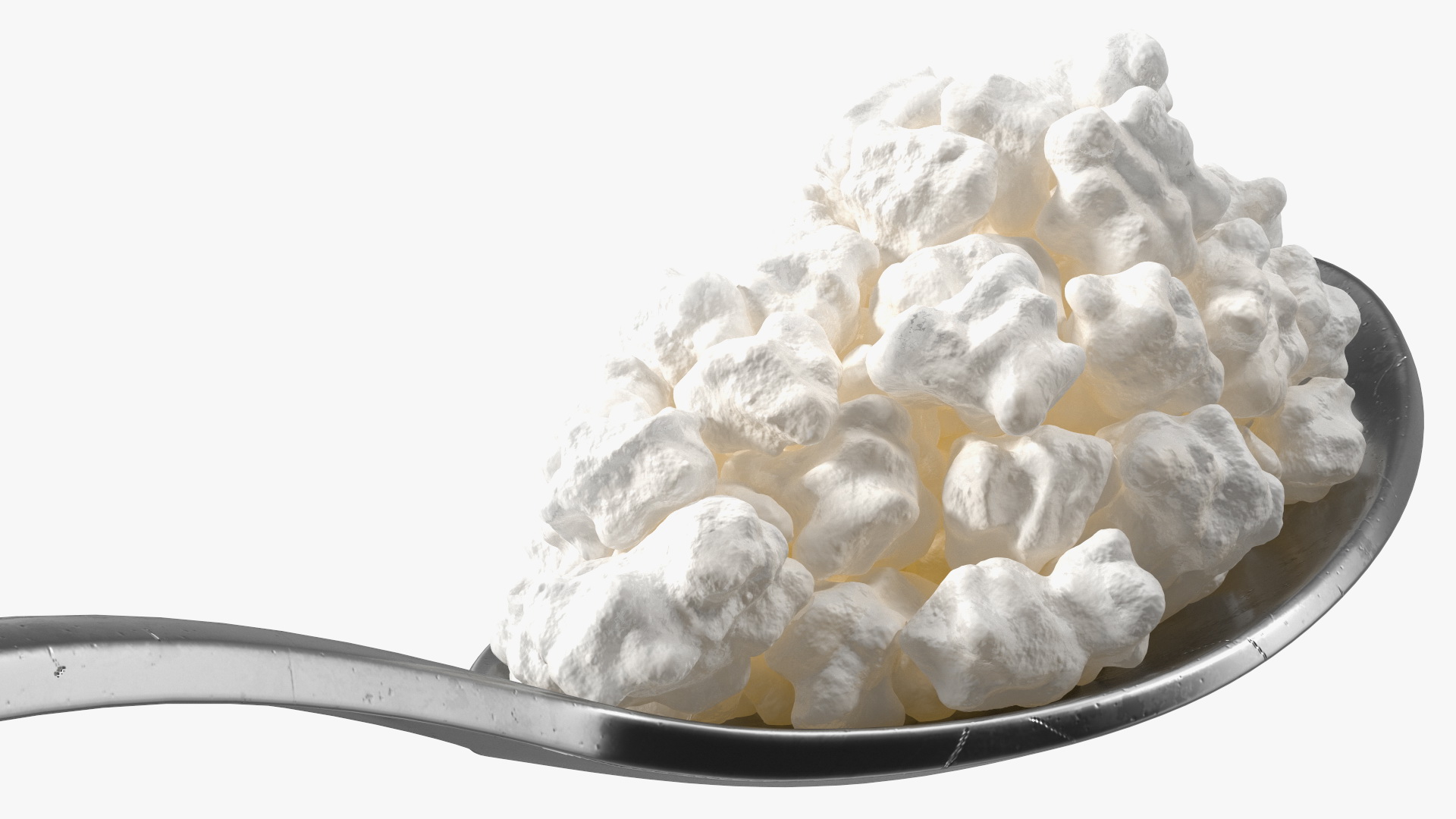 3D Cottage Cheese Metal Spoon